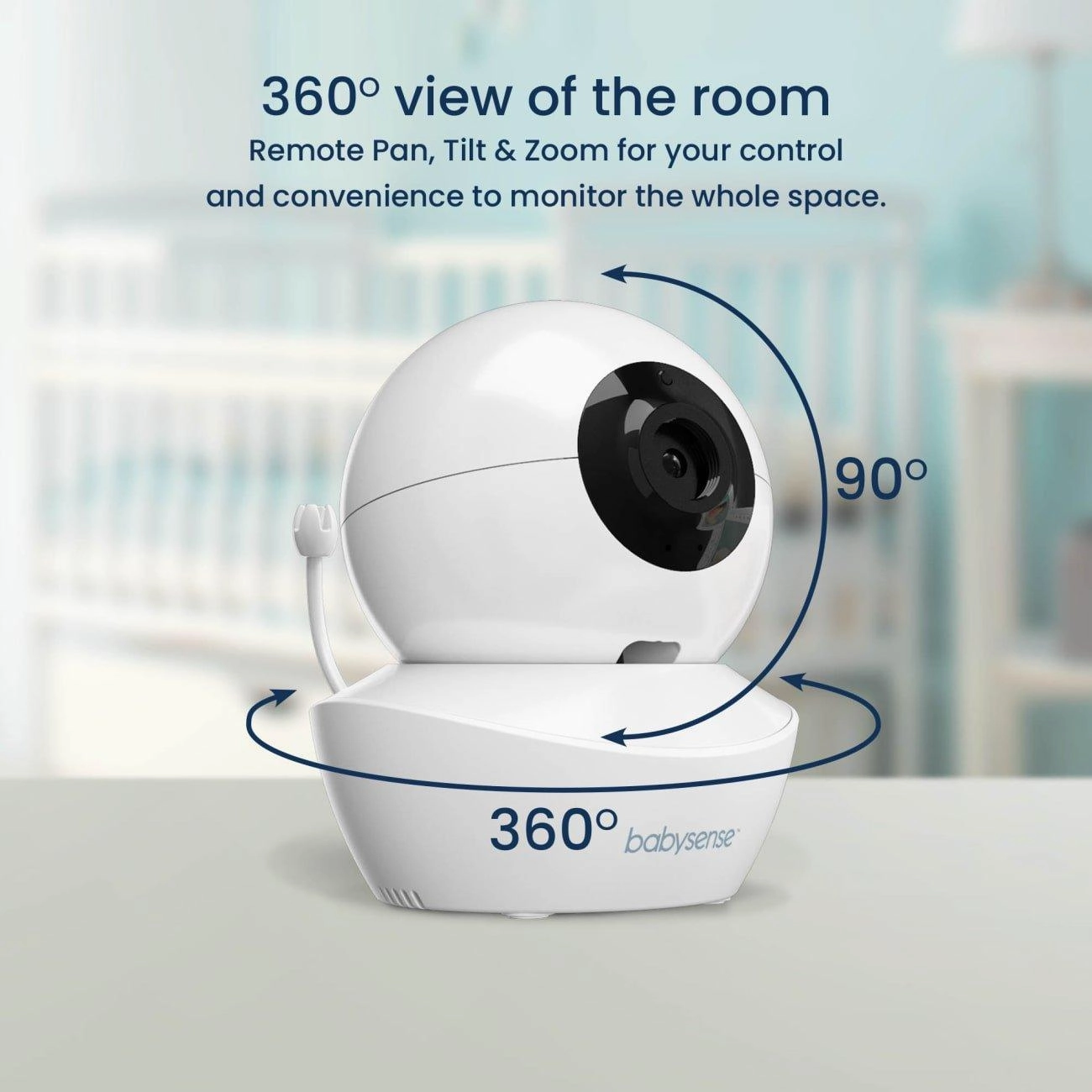 Babysense HD S2: Video Baby Monitor with 2 Cameras. Non Wifi. Split Screen & Night Light Machine