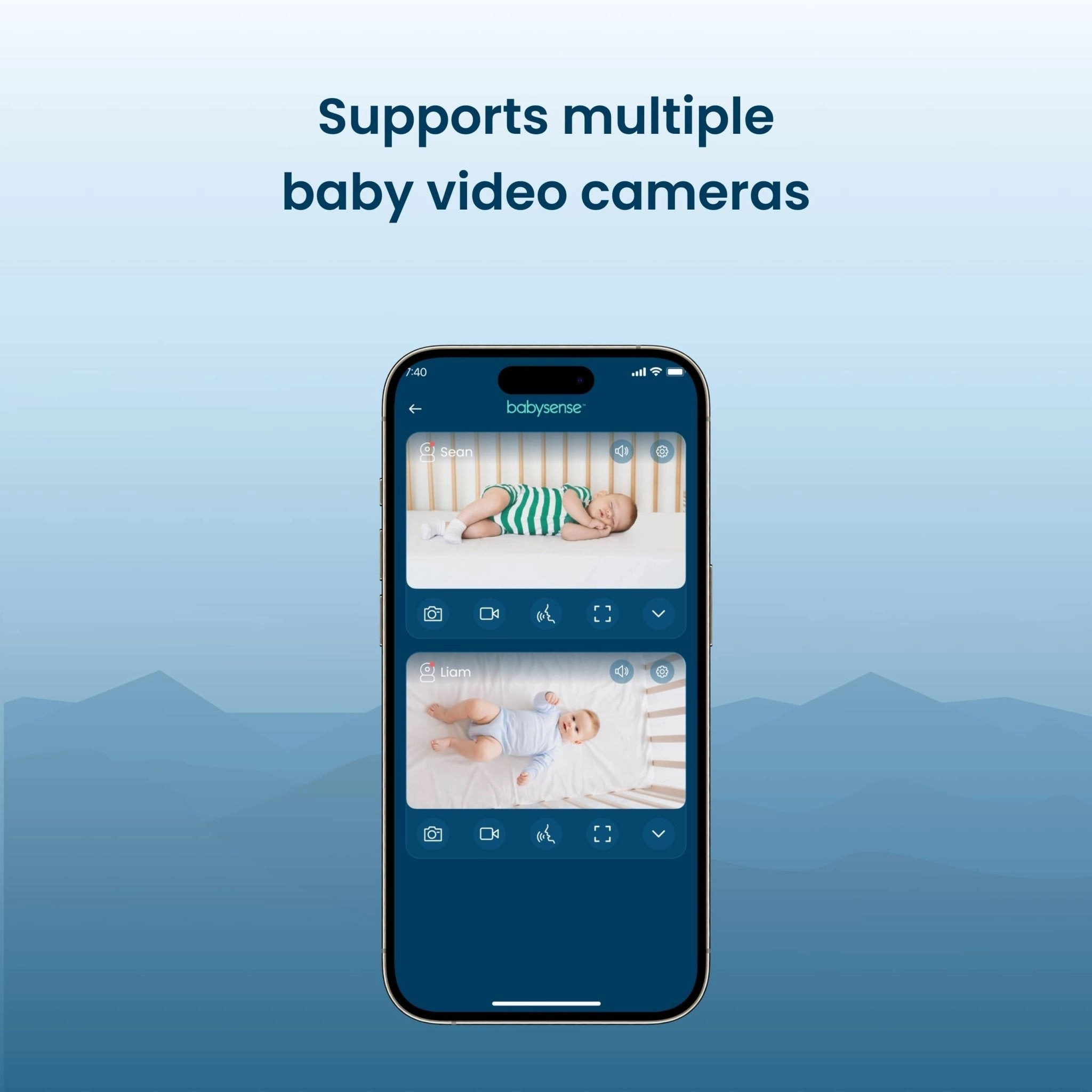 Babysense Safe Sleep Smart Nursery: Video Baby Monitor. Breathing Motion with Safety Alerts. Night Light & Sound Machine