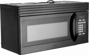 Black Decker EM044KJN 1.6-Cu. Ft. Over-the-Range Microwave with Top Mount Air Recirculation Vent.