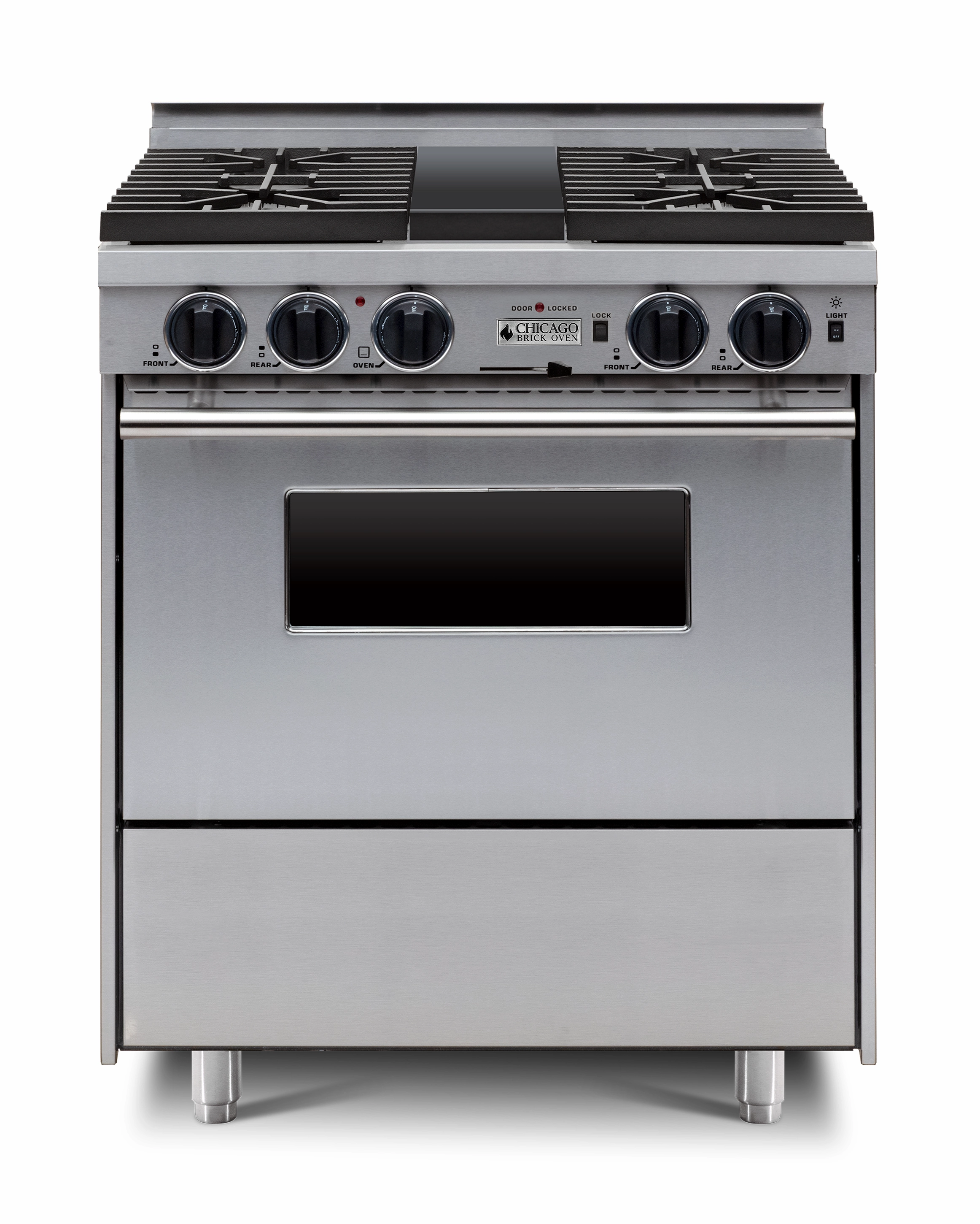 Chicago Brick Oven - 30 Dual-Fuel Self-Cleaning Convection Range - Sealed Burners