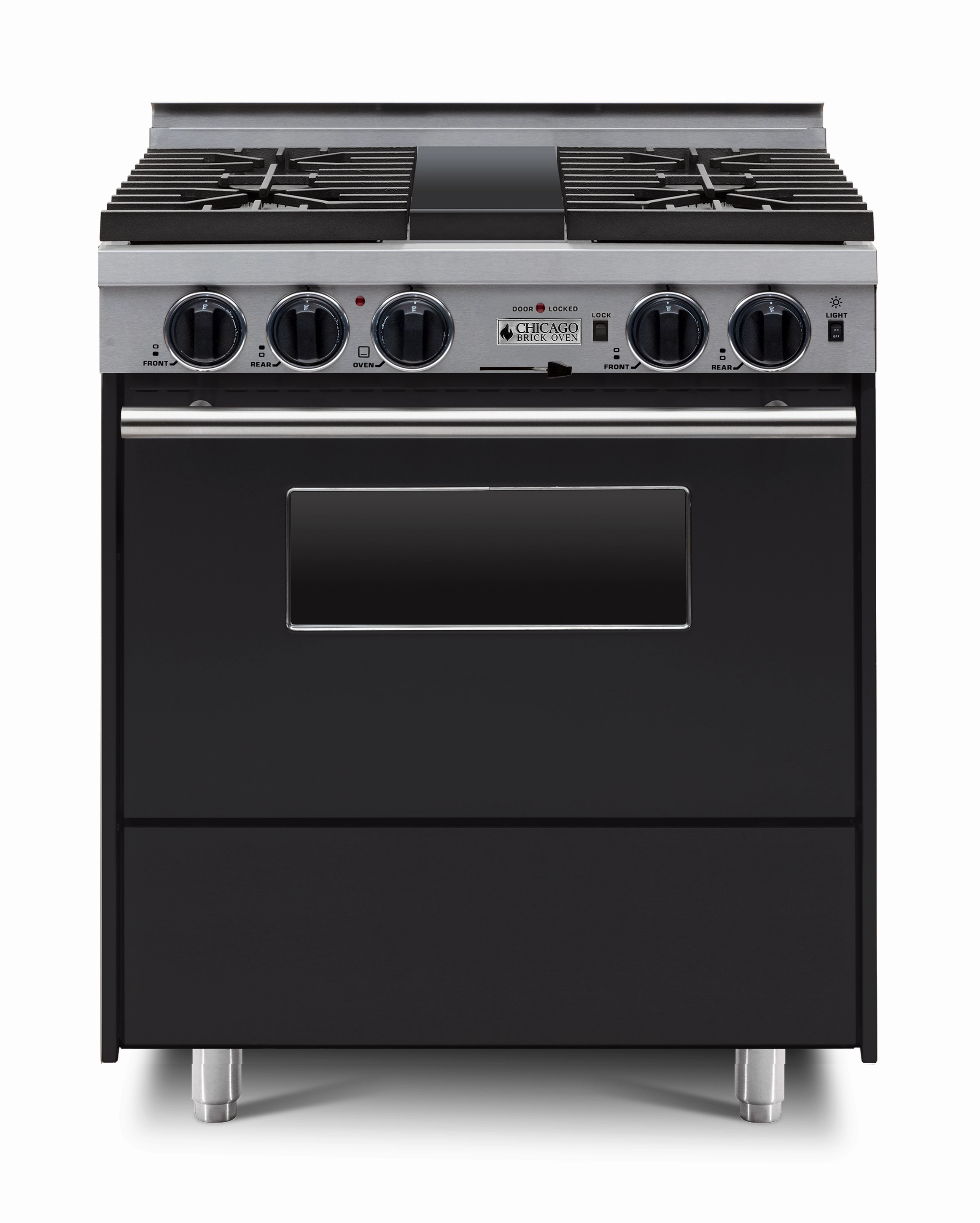 Chicago Brick Oven - 30 Dual-Fuel Self-Cleaning Convection Range - Sealed Burners