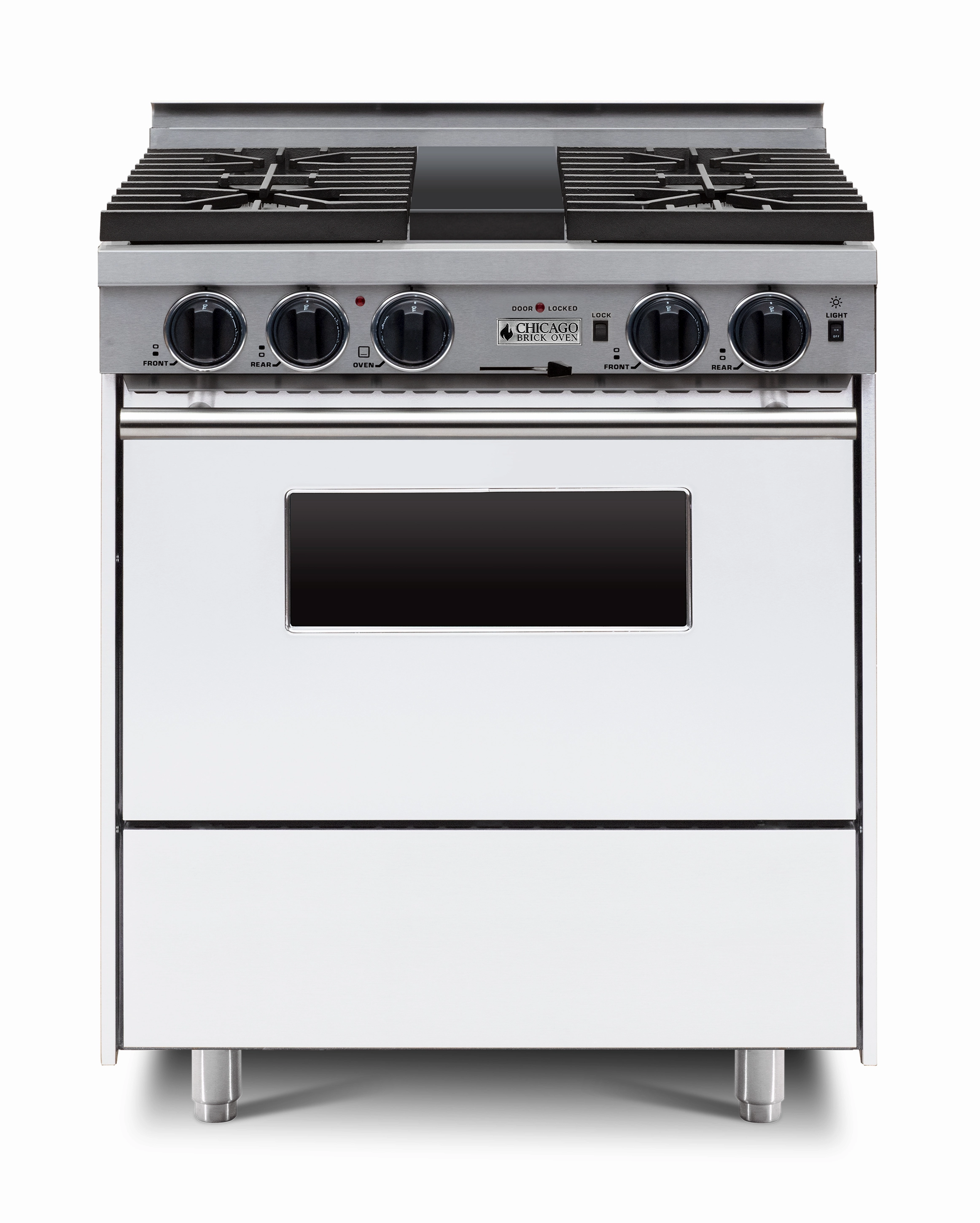 Chicago Brick Oven - 30 Dual-Fuel Self-Cleaning Convection Range - Sealed Burners