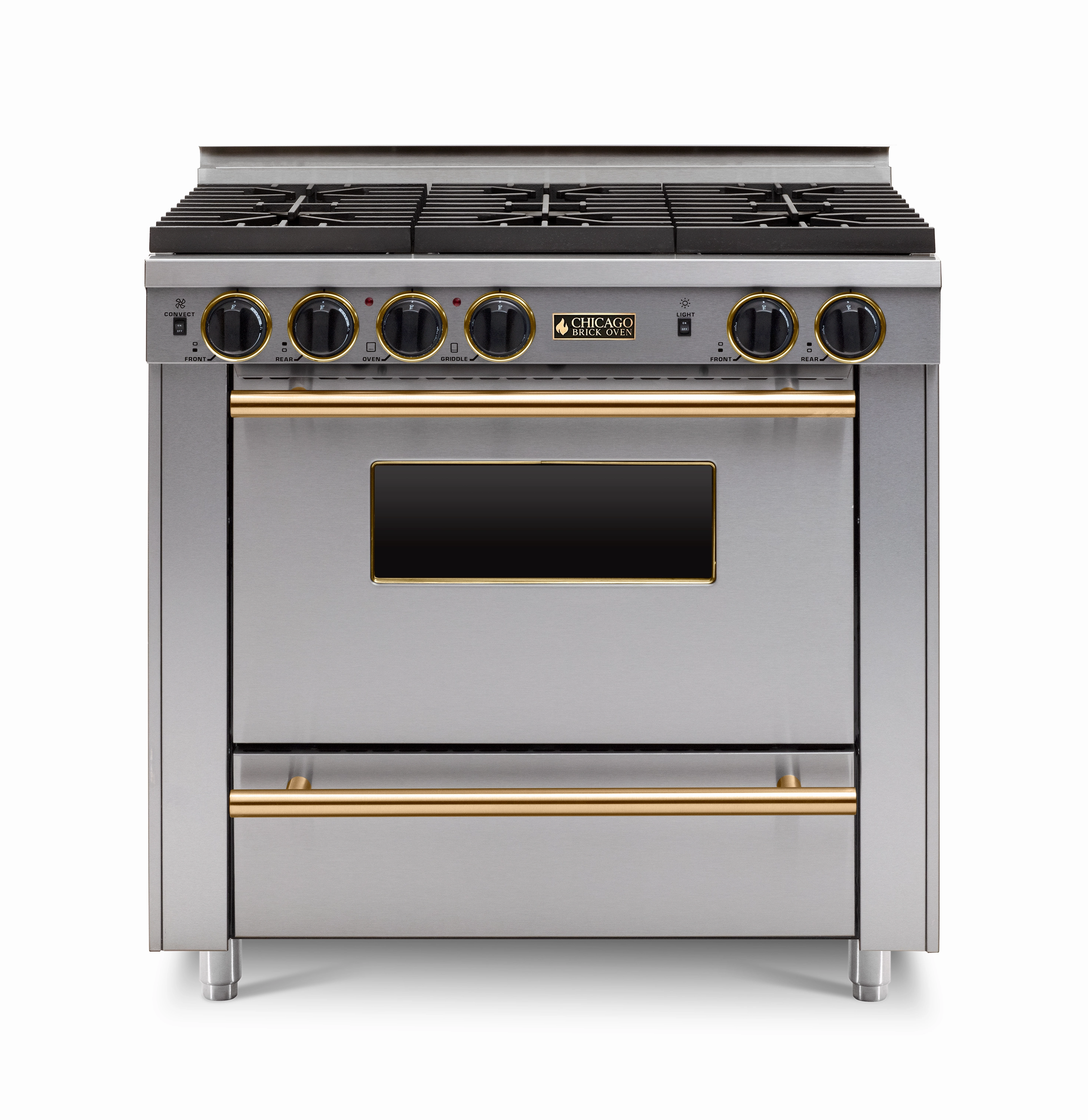 Chicago Brick Oven - 36 All-Gas Convection Range - Sealed Burners (4-6 Burners Option )