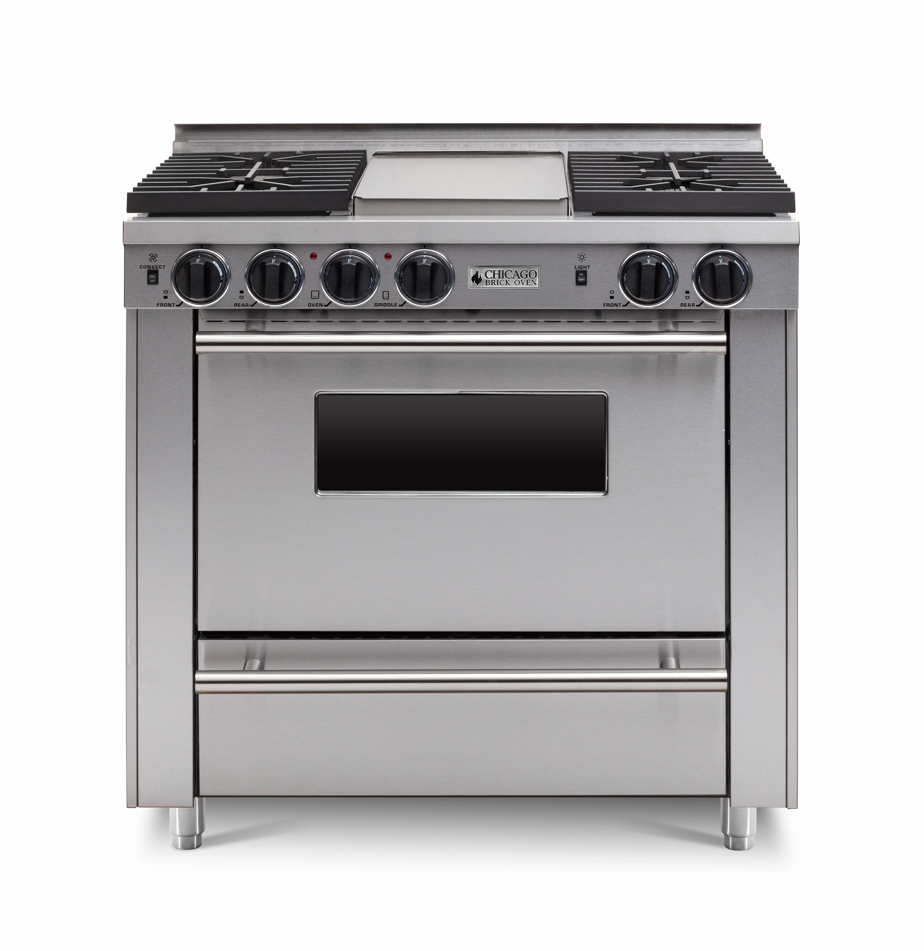 Chicago Brick Oven - 36 All-Gas Convection Range - Sealed Burners (4-6 Burners Option )