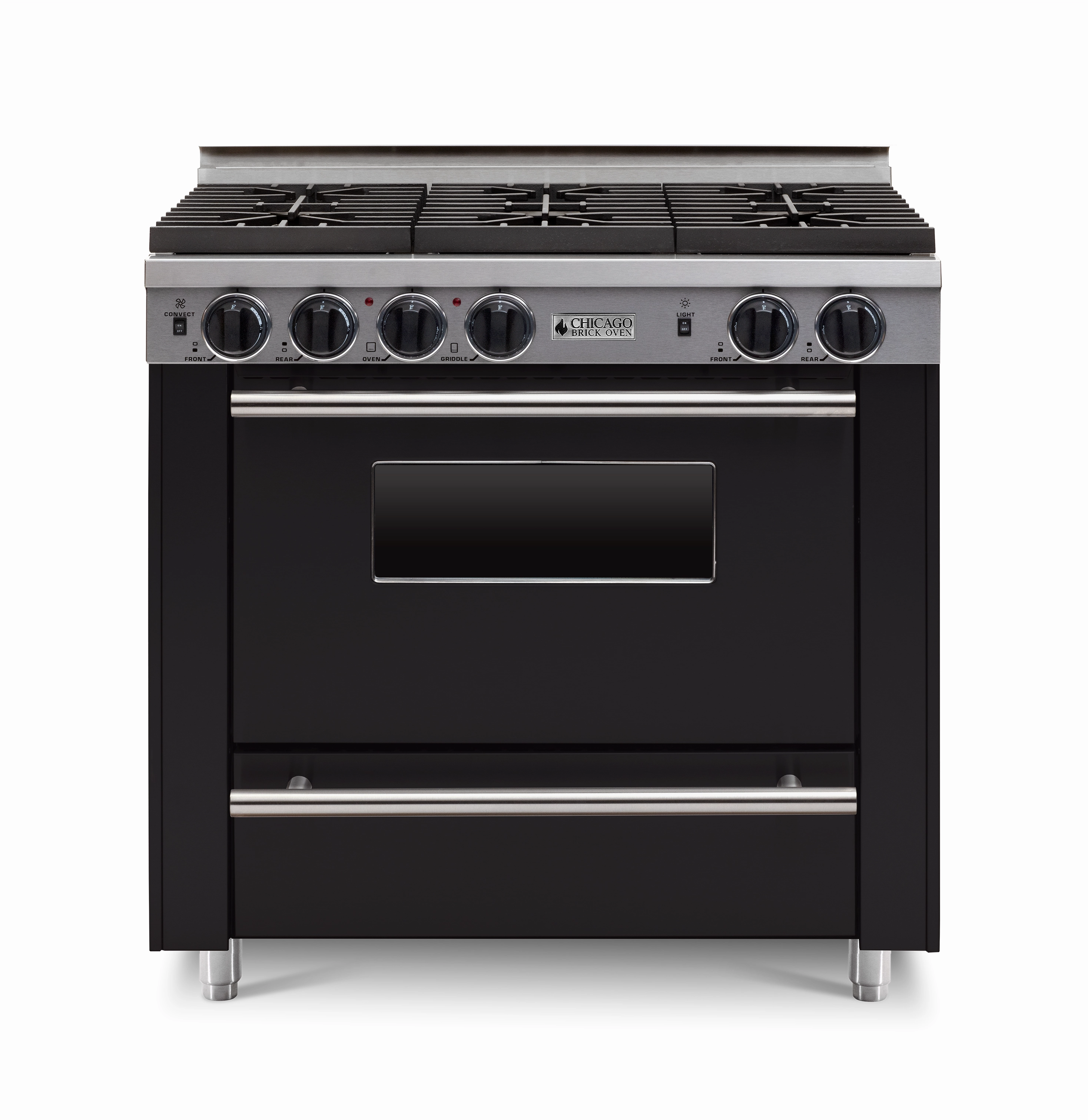 Chicago Brick Oven - 36 LP All-Gas Convection Range - Sealed Burners (4-6 Burners Option )