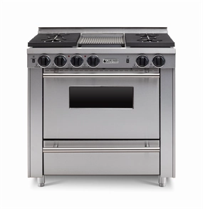 Chicago Brick Oven - 36 LP All-Gas Convection Range - Sealed Burners (4-6 Burners Option )