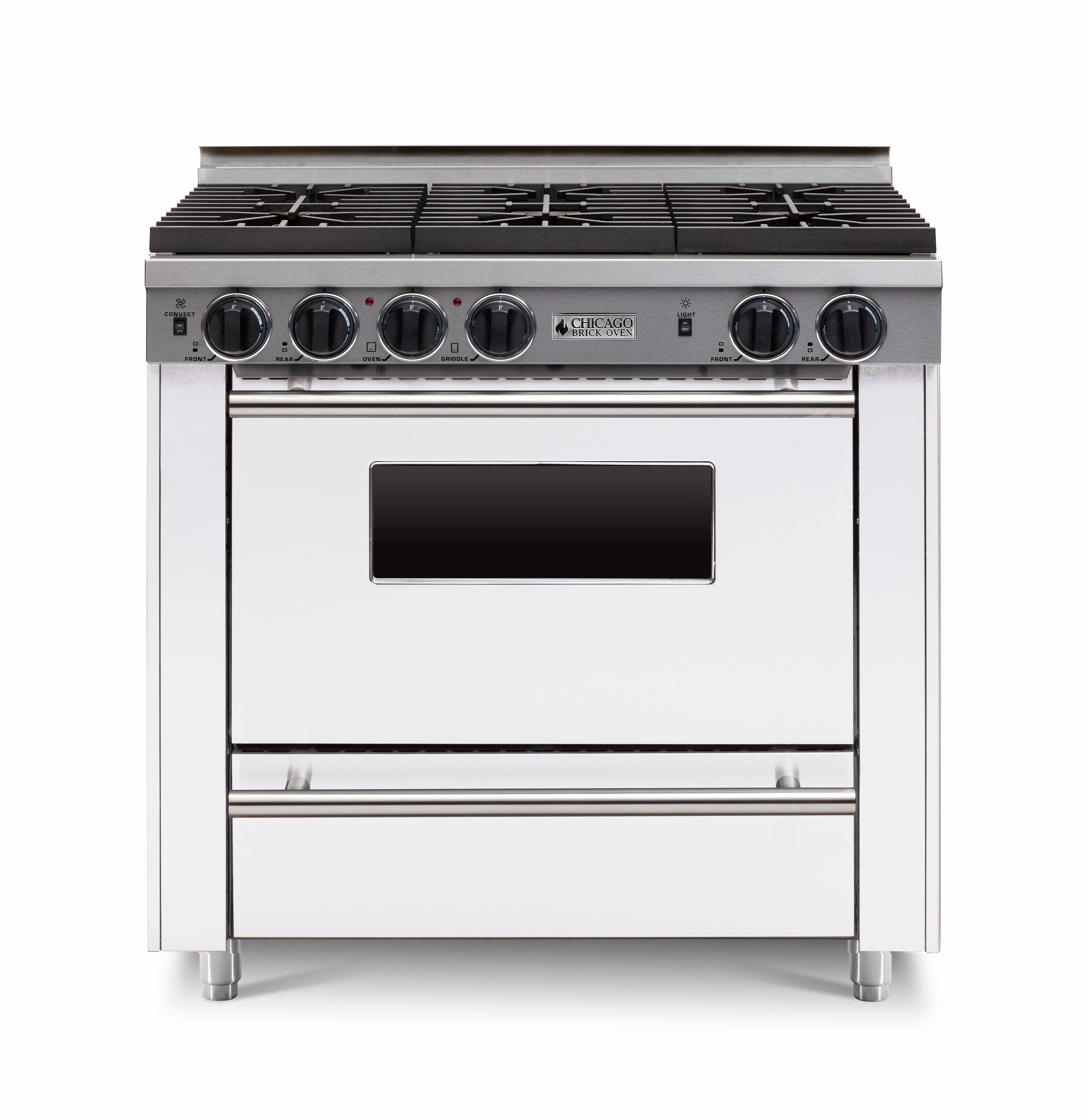 Chicago Brick Oven - 36 LP All-Gas Convection Range - Sealed Burners (4-6 Burners Option )