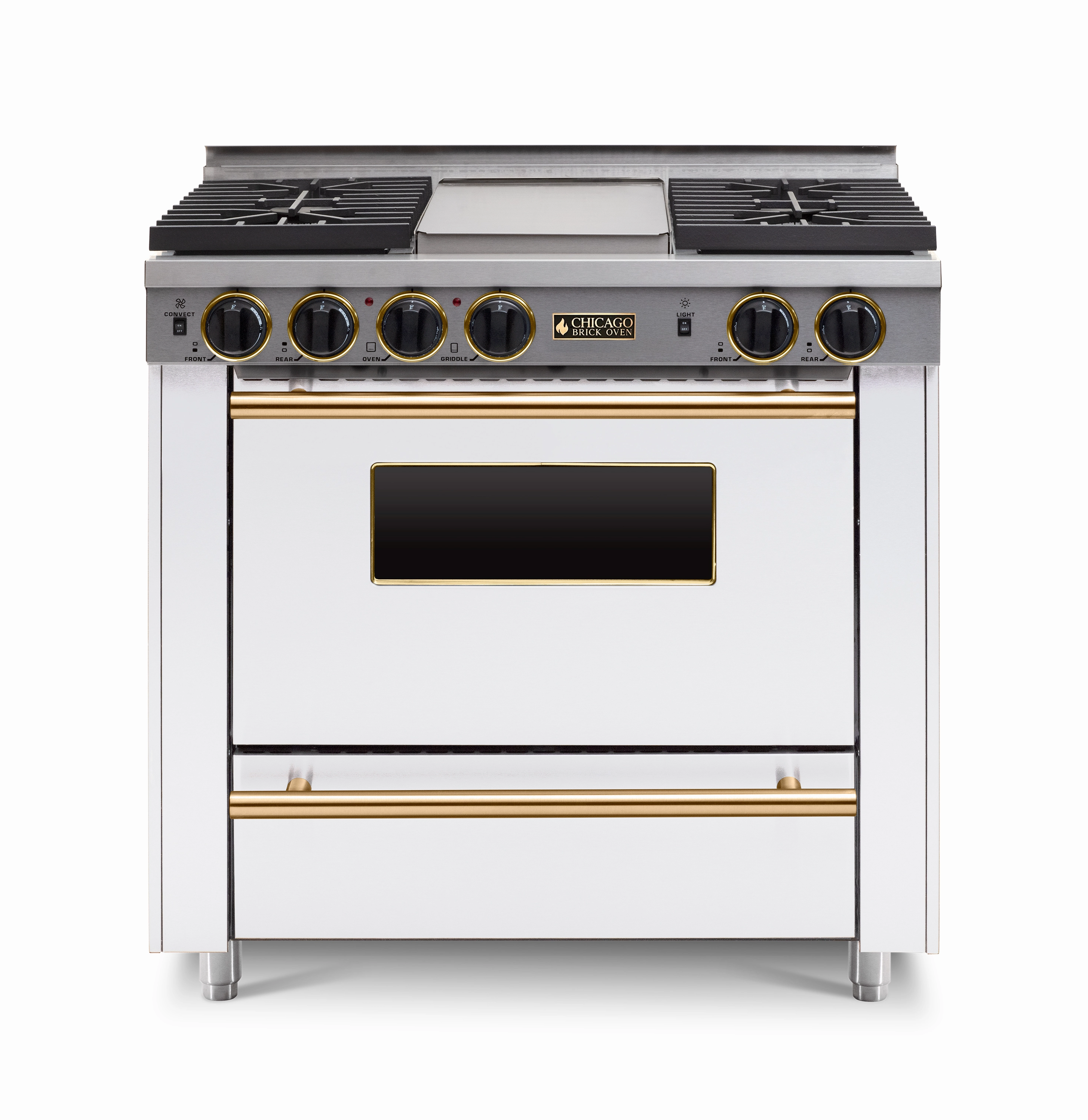 Chicago Brick Oven - 36 LP All-Gas Convection Range - Sealed Burners (4-6 Burners Option )