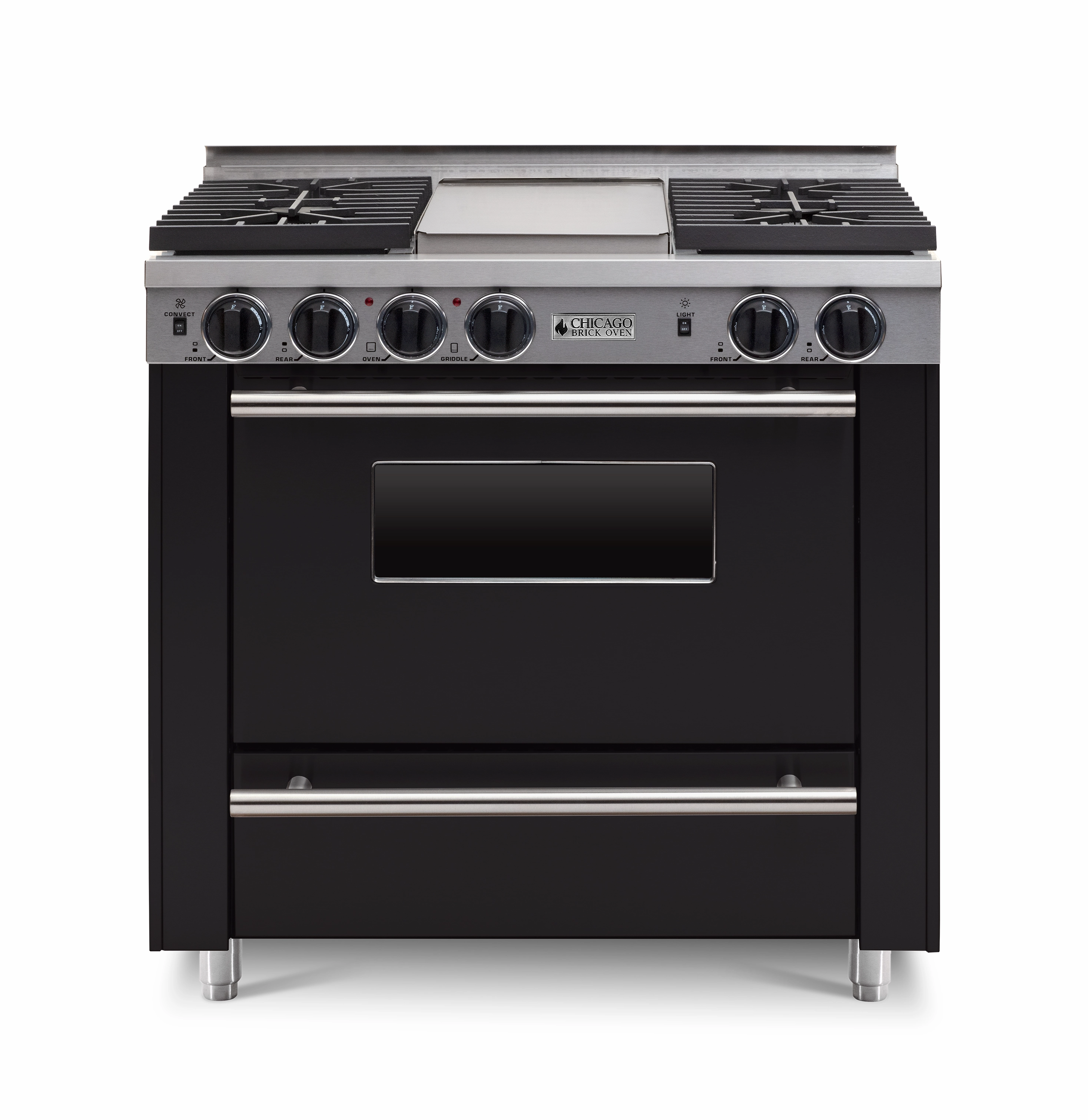 Chicago Brick Oven - 36 LP All-Gas Convection Range - Sealed Burners (4-6 Burners Option )