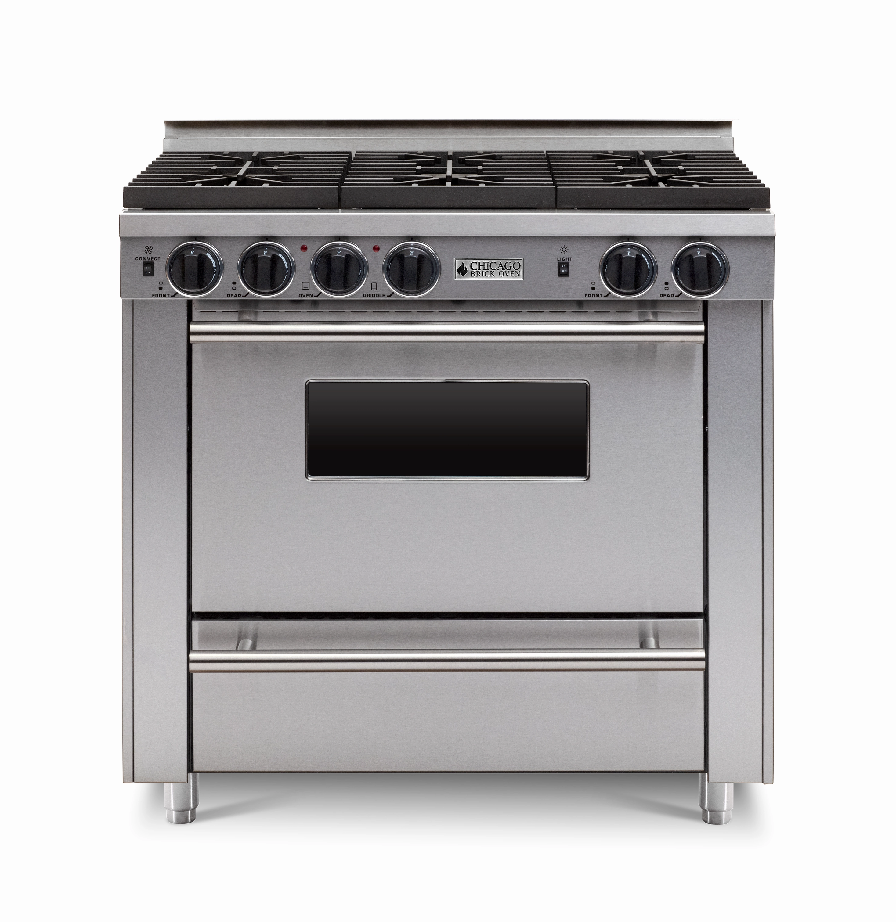 Chicago Brick Oven - 36 LP All-Gas Convection Range - Sealed Burners (4-6 Burners Option )