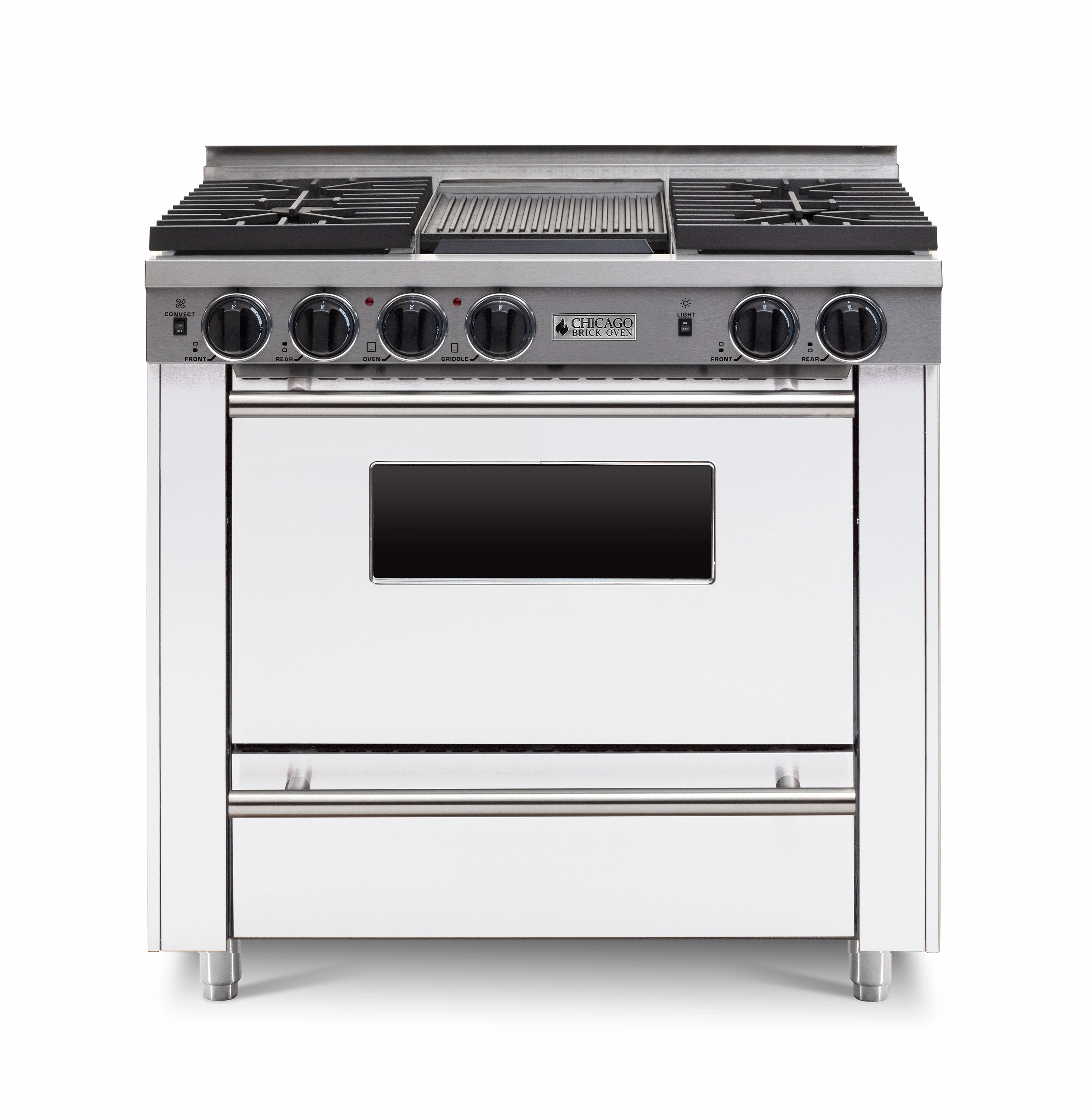 Chicago Brick Oven - 36 LP All-Gas Convection Range - Sealed Burners (4-6 Burners Option )