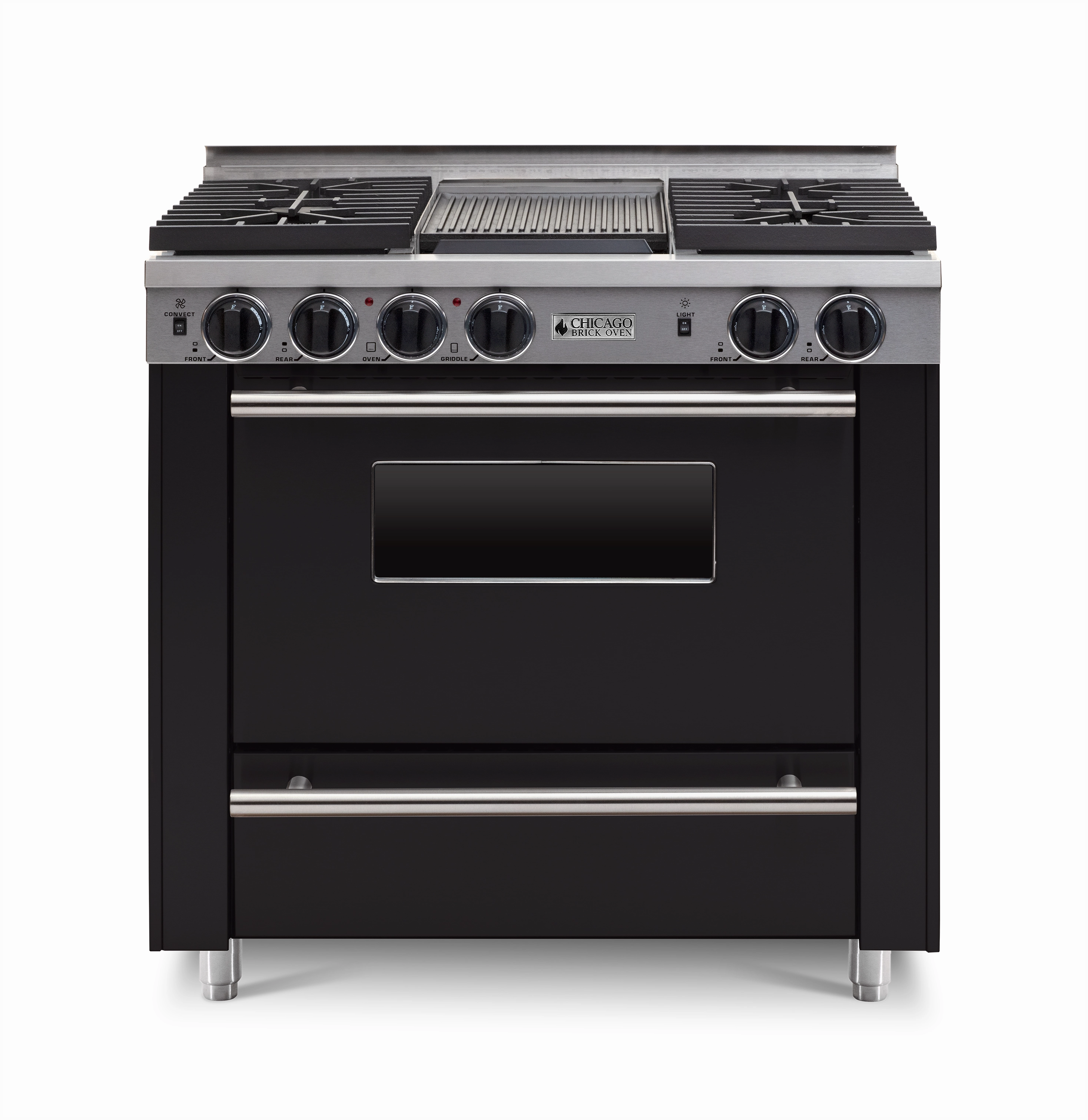Chicago Brick Oven - 36 LP All-Gas Convection Range - Sealed Burners (4-6 Burners Option )