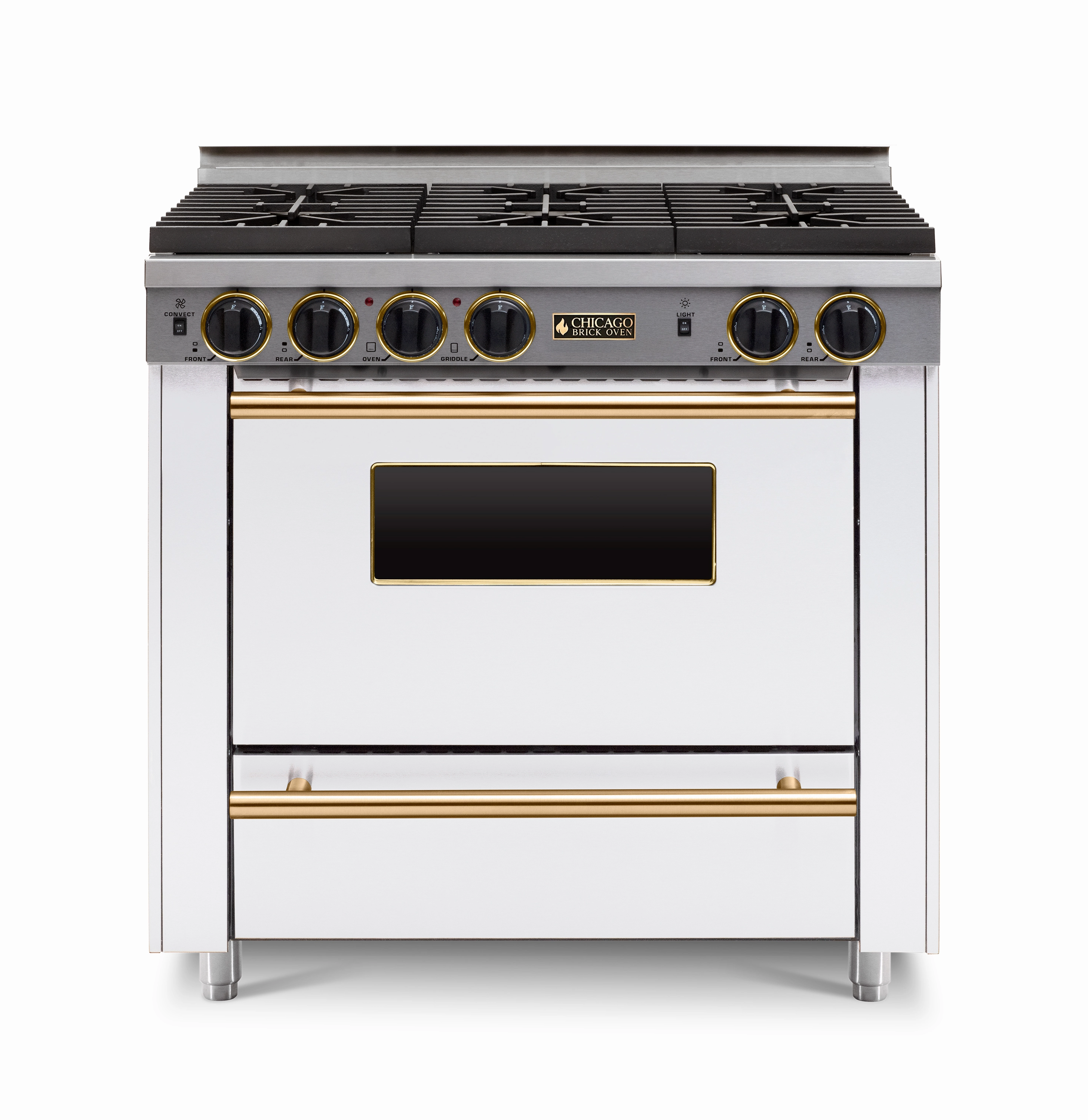 Chicago Brick Oven - 36 LP All-Gas Convection Range - Sealed Burners (4-6 Burners Option )