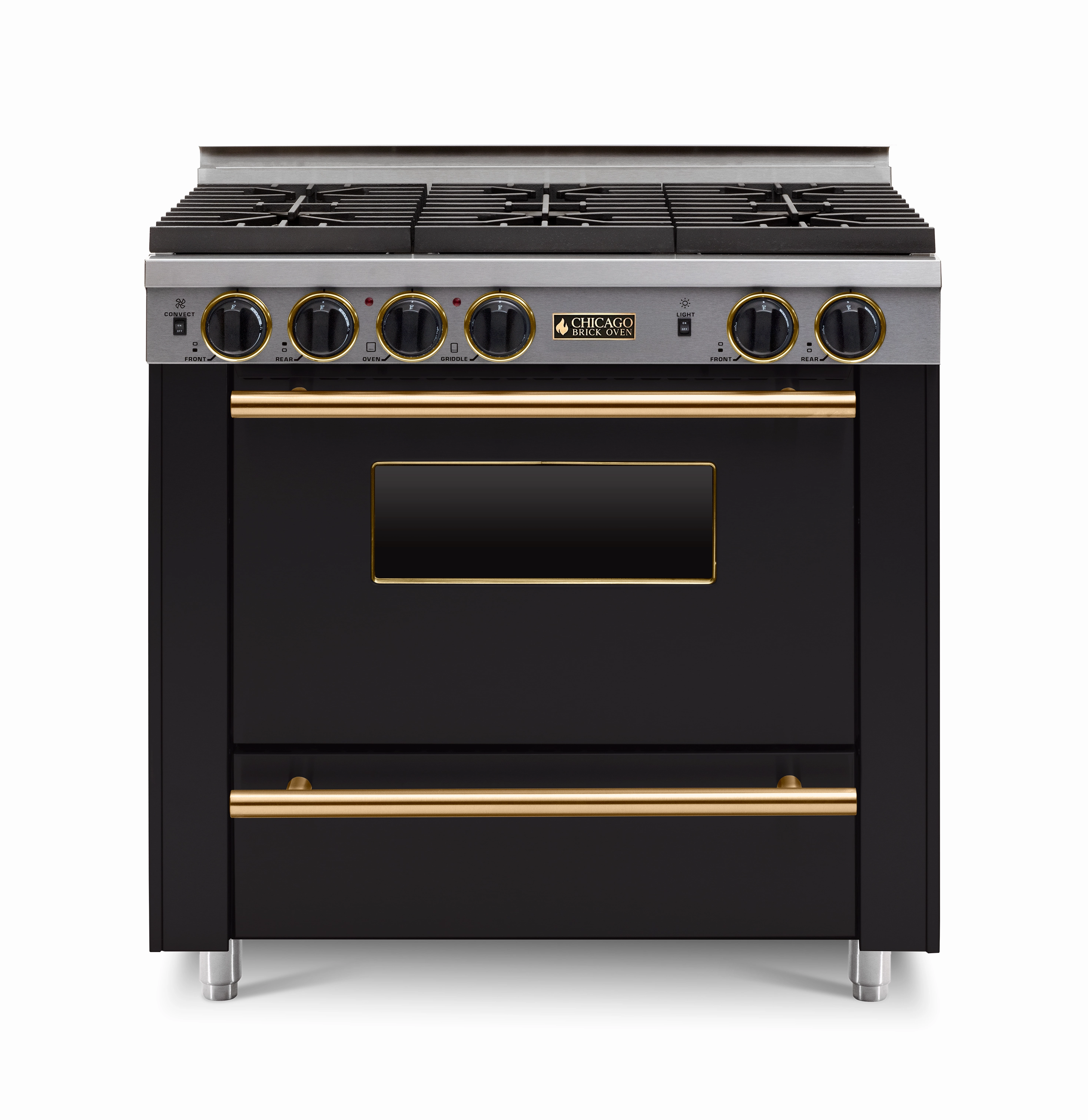 Chicago Brick Oven - 36 LP All-Gas Convection Range - Sealed Burners (4-6 Burners Option )