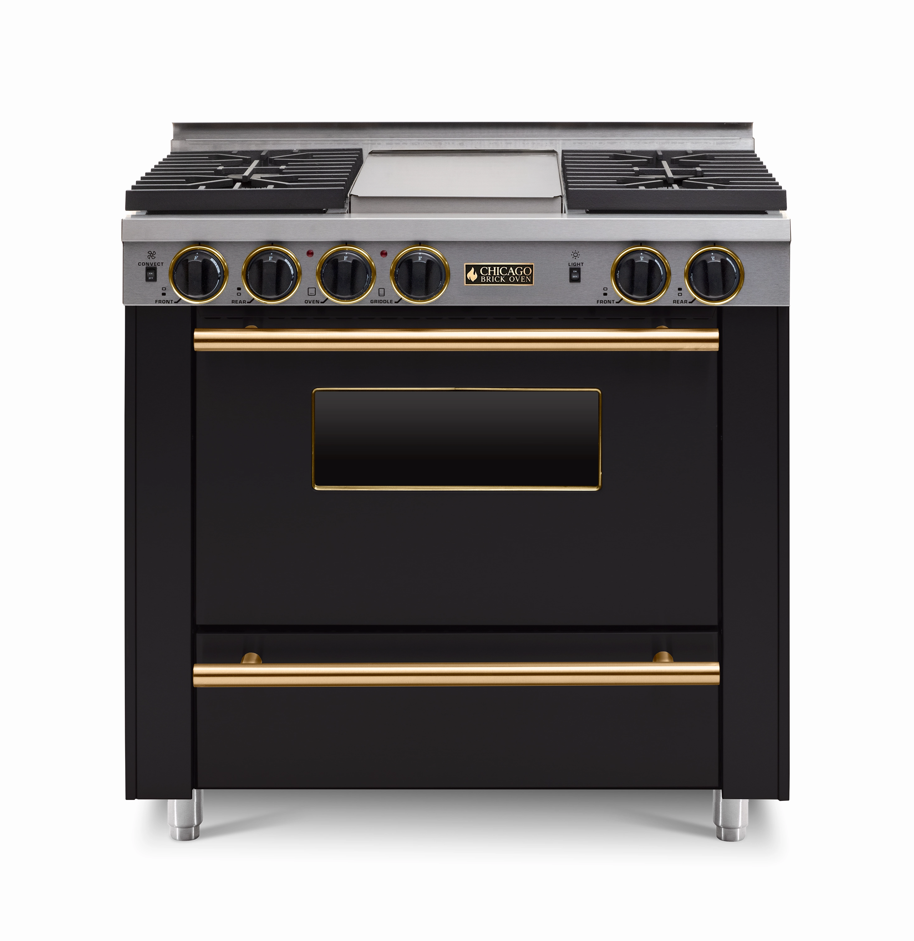 Chicago Brick Oven - 36 LP All-Gas Convection Range - Sealed Burners (4-6 Burners Option )