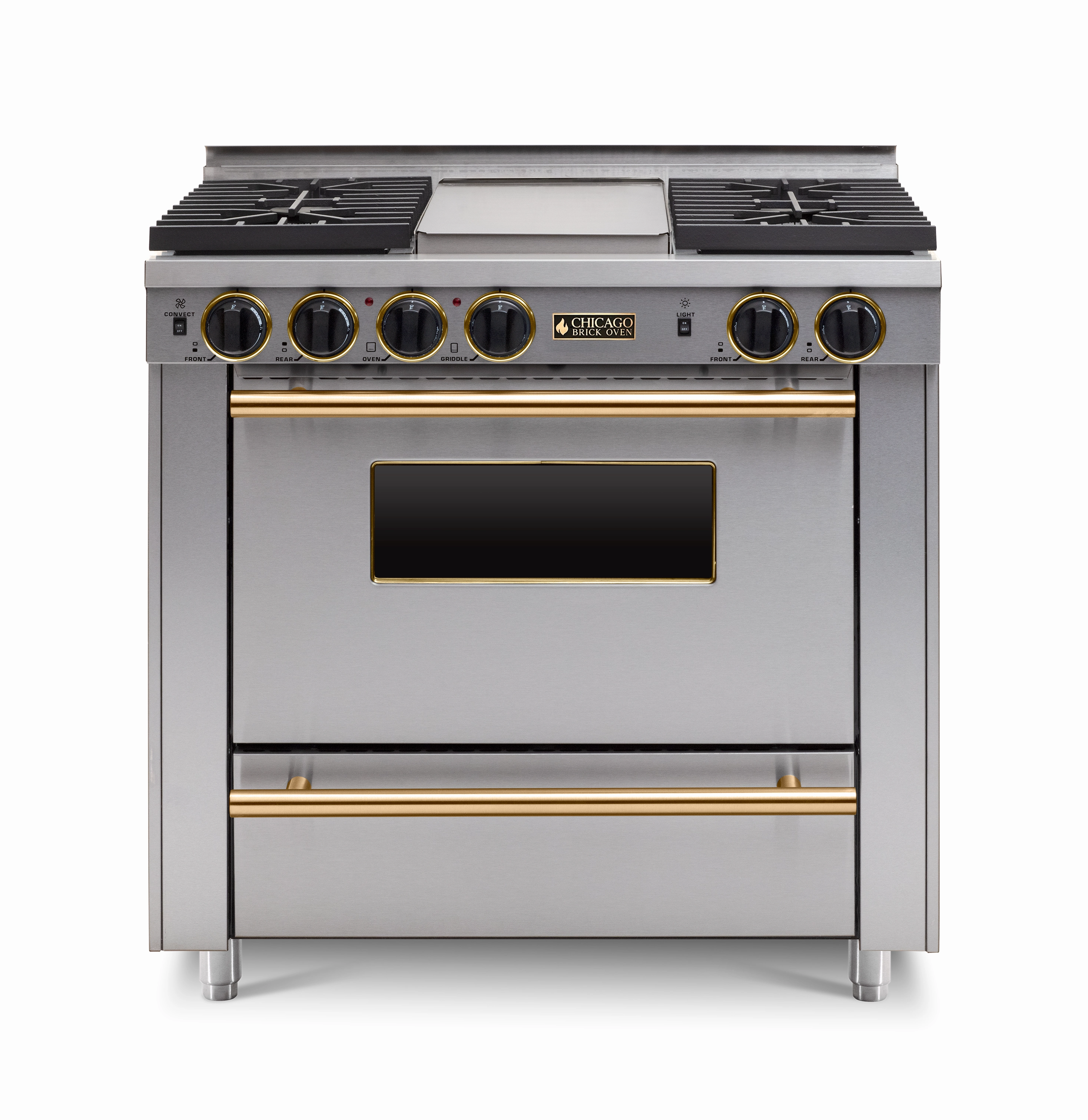 Chicago Brick Oven - 36 LP All-Gas Convection Range - Sealed Burners (4-6 Burners Option )