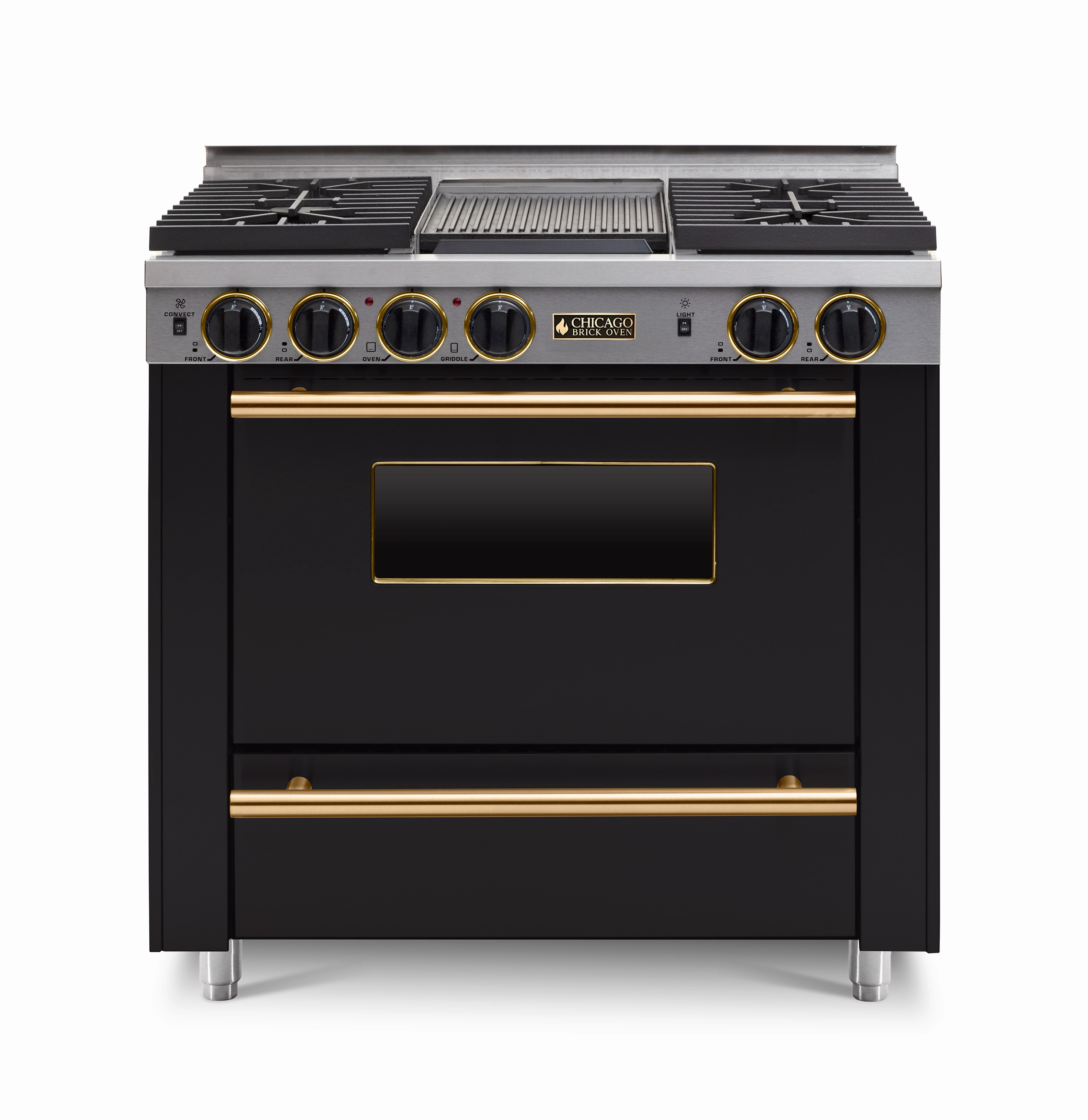 Chicago Brick Oven - 36 LP All-Gas Convection Range - Sealed Burners (4-6 Burners Option )