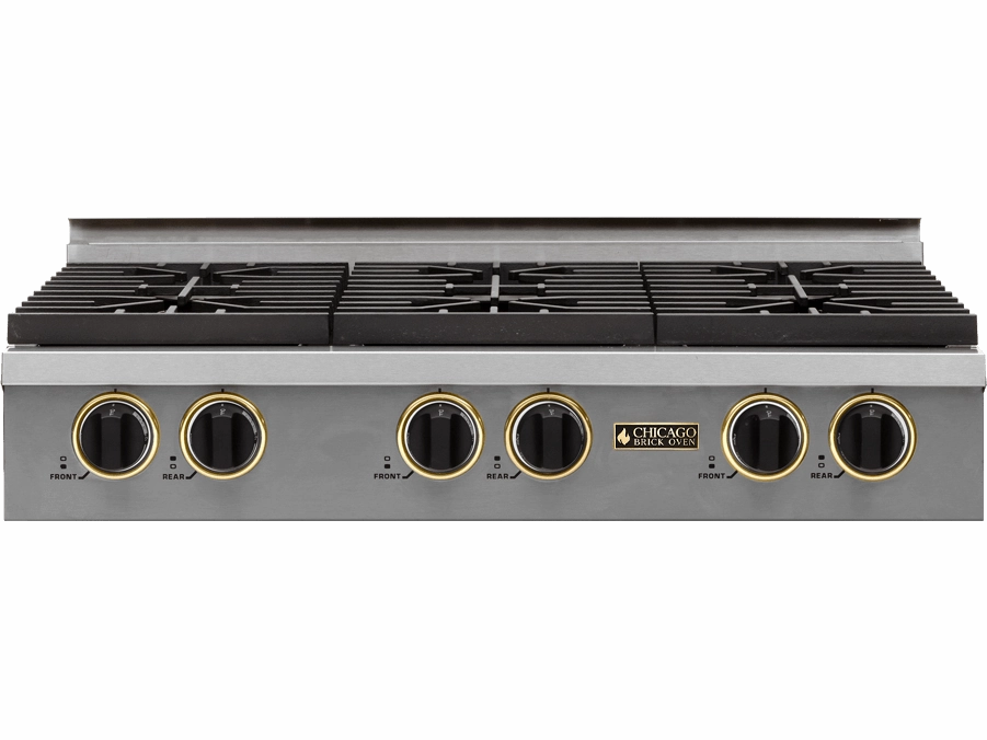 Chicago Brick Oven - 36 LP Gas Rangetop with Sealed Burners (4-6 Burner Options) - Professional-Grade Performance