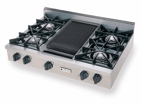 Chicago Brick Oven - 36 Natural Gas Rangetop with Open Burners - High-Performance. Pro-Style Culinary Control