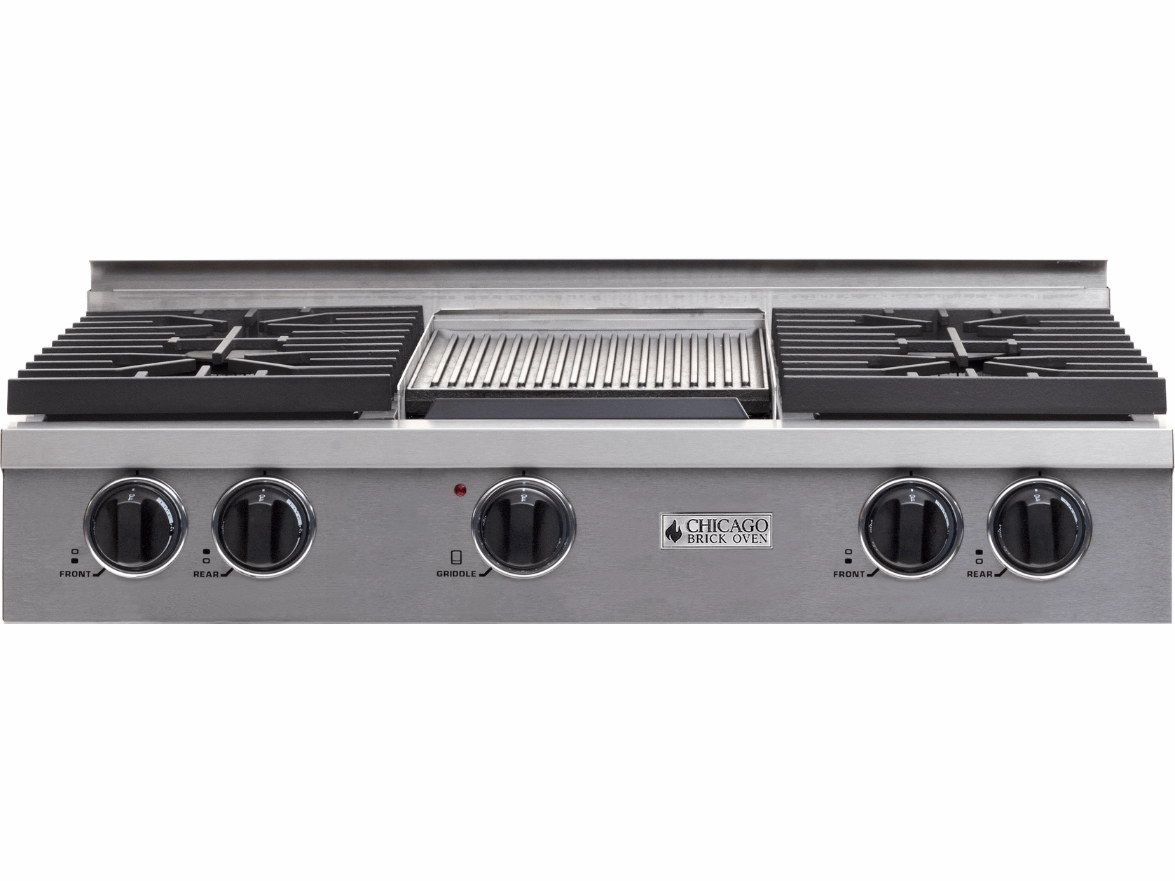 Chicago Brick Oven - 36 Natural Gas Rangetop with Sealed Burners (4-6 Burner Options) - Pro-Style Cooking