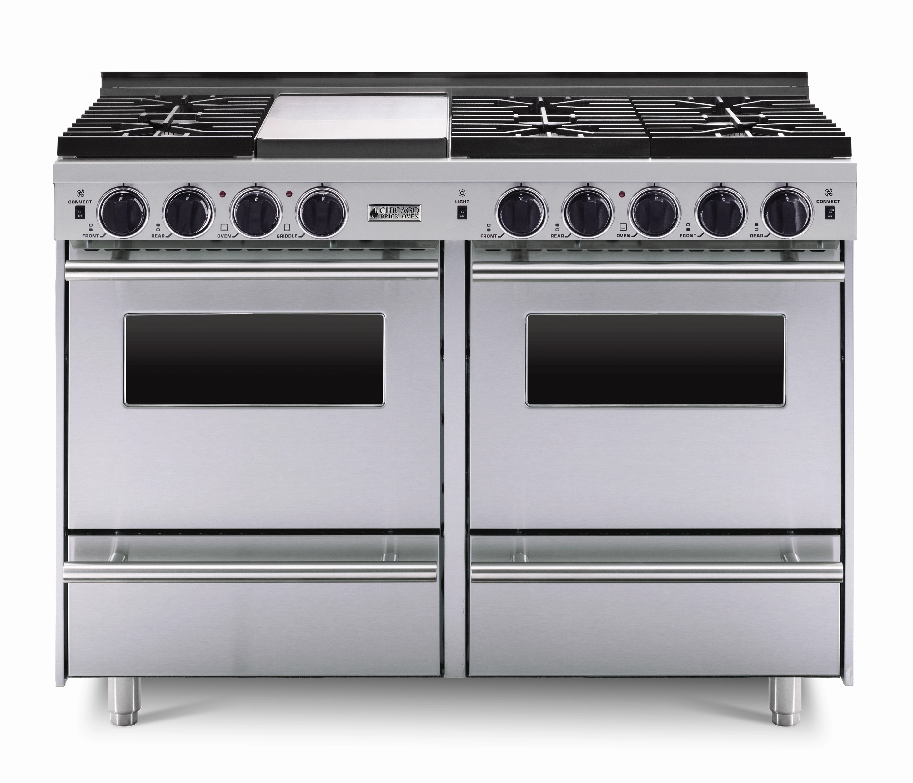Chicago Brick Oven - 48 All-Gas Convection Range - Sealed Burners