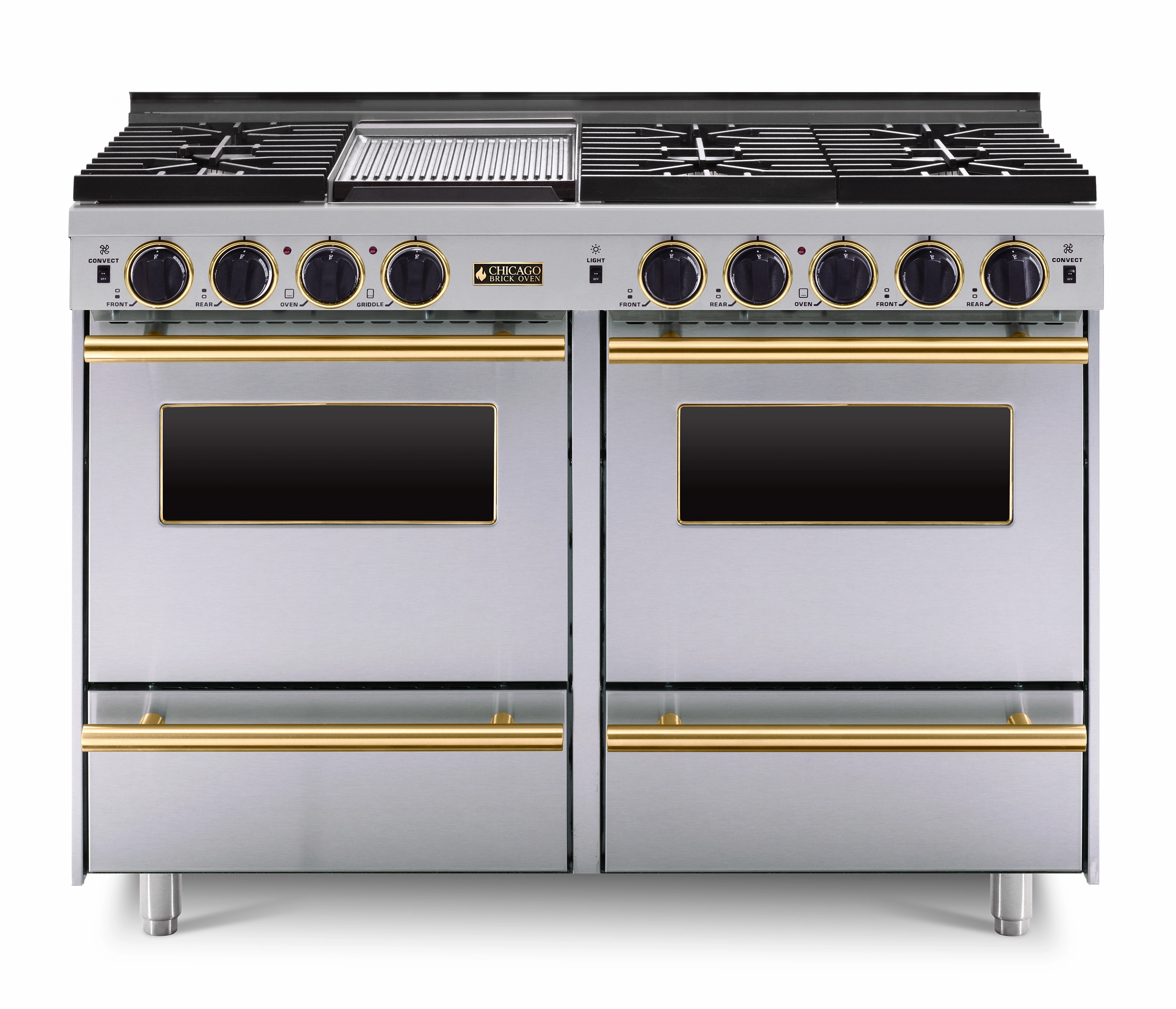 Chicago Brick Oven - 48 All-Gas Convection Range - Sealed Burners