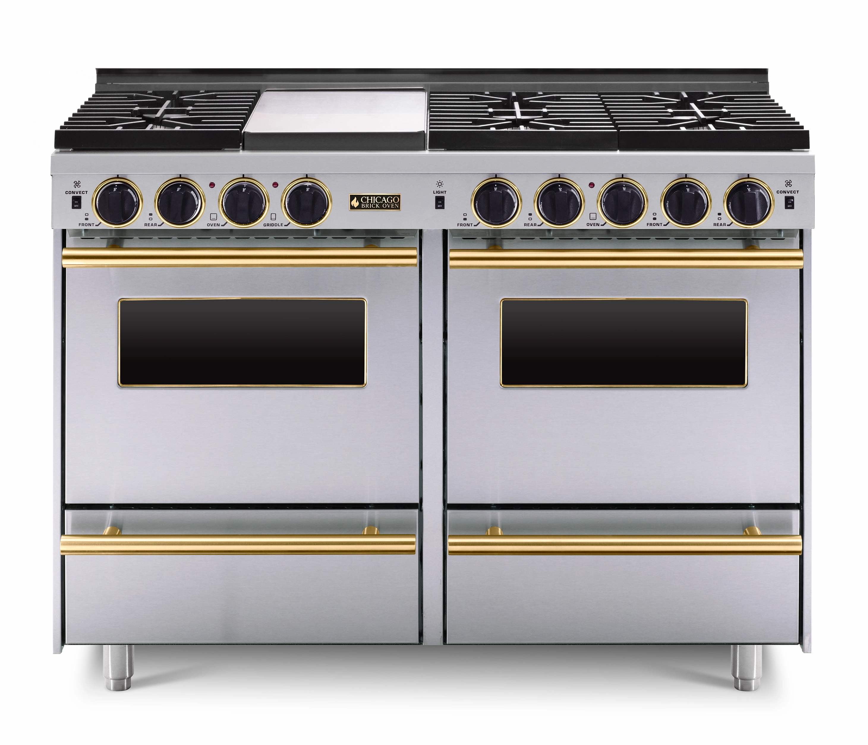 Chicago Brick Oven - 48 All-Gas Convection Range - Sealed Burners