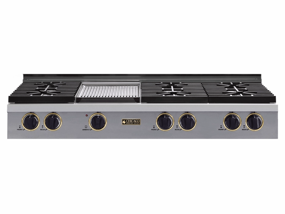 Chicago Brick Oven - 48 LP Gas Rangetop with Sealed Burners - Chef-Quality. Gourmet Cooking Experience