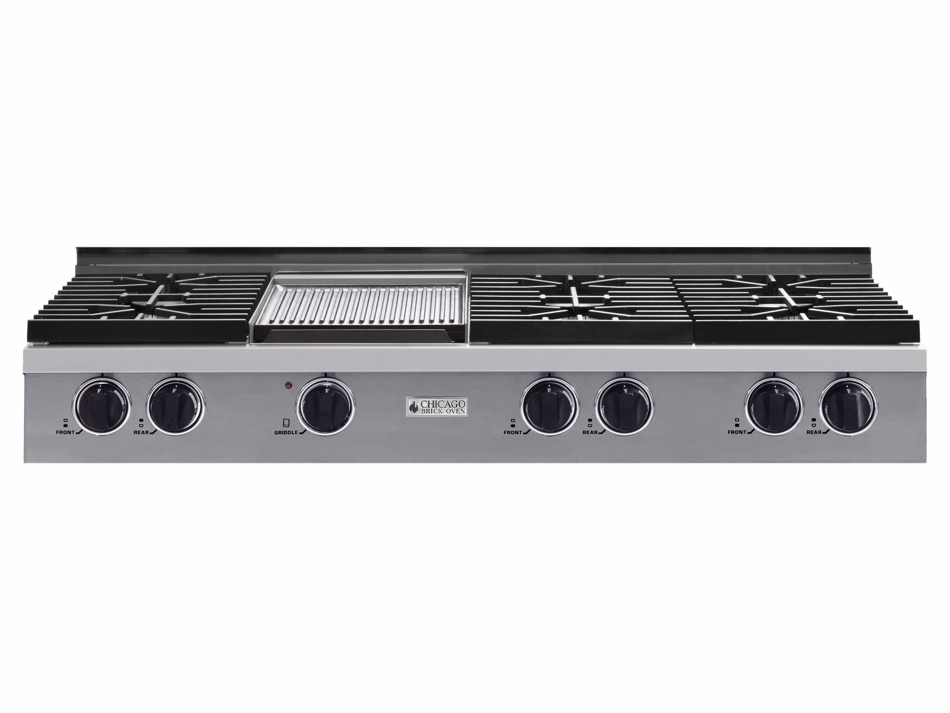 Chicago Brick Oven - 48 Natural Gas Rangetop with Sealed Burners - Commercial-Style. High-End Culinary Power