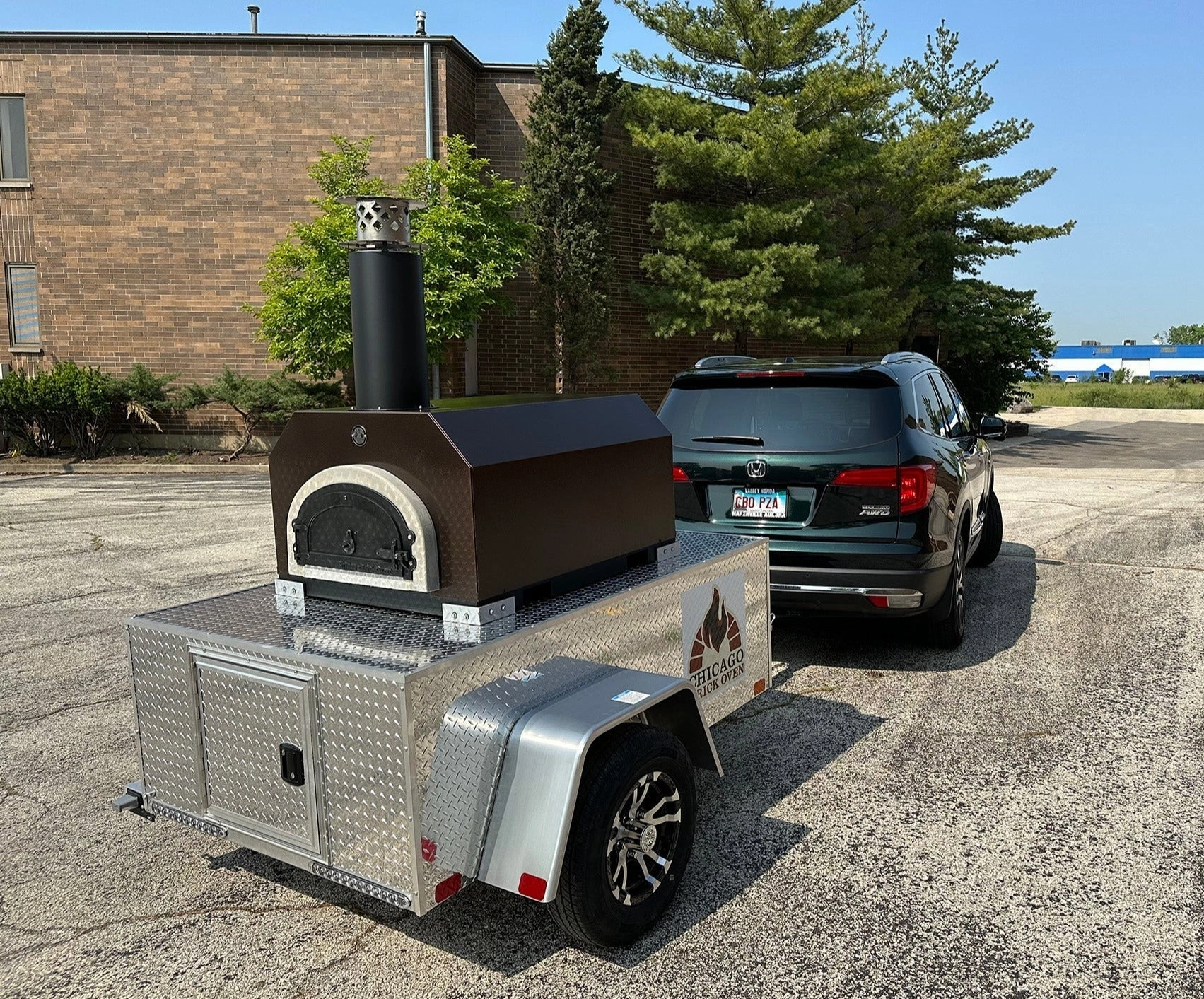 Chicago Brick Oven - CBO 750 Tailgater | Wood Fired Pizza Oven Trailer | 38 X 28 cooking surface | 2-3 - 10 pizzas at a time | 50-60 pizzas an hour
