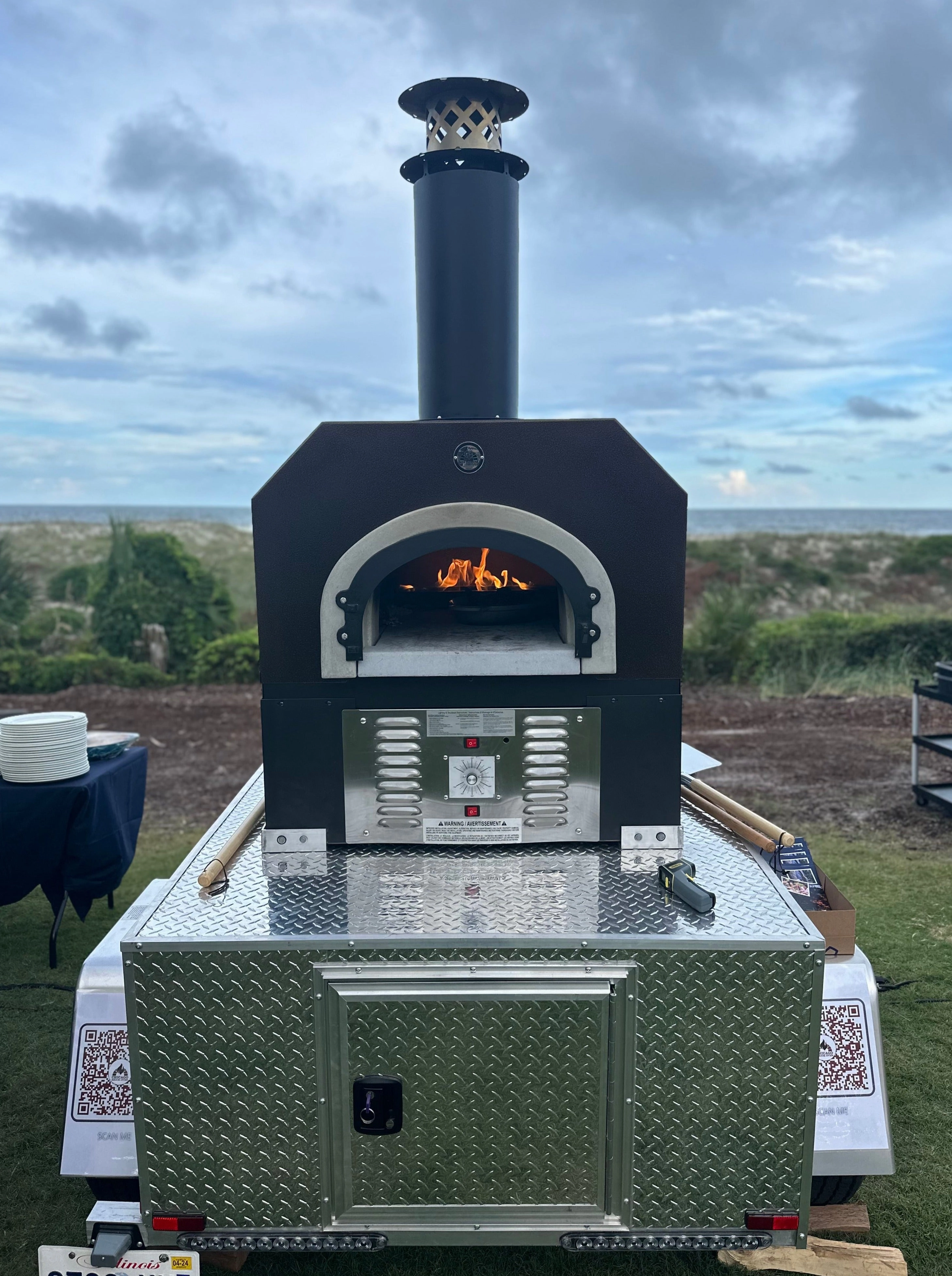Chicago Brick Oven - CBO 750 Tailgater | Wood Fired Pizza Oven Trailer | 38 X 28 cooking surface | 2-3 - 10 pizzas at a time | 50-60 pizzas an hour