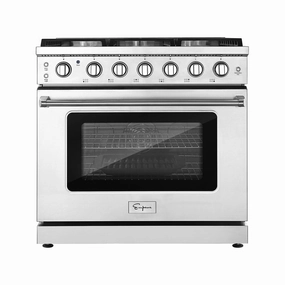 Empava 36 in. Pro-Style Slide-in Single Oven Gas Range 36GR11