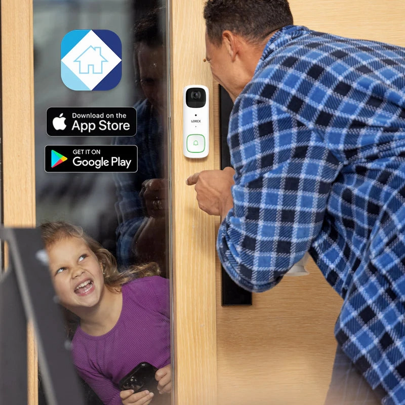 Lorex B463AJDB-E Wi-Fi 2K Smart Video Doorbell. Battery Operated