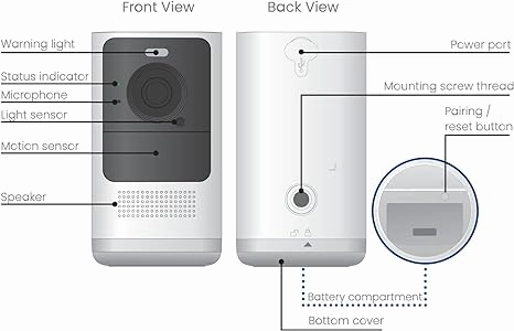 Lorex HC64A2U-E Smart Home Security Center Wi-Fi System with 2K Battery-Operated Outdoor Cameras and Range Extender