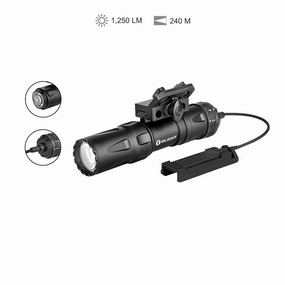 Olight Odin Mini Rail Mounted Tactical Flashlight - 1.250 Lumens