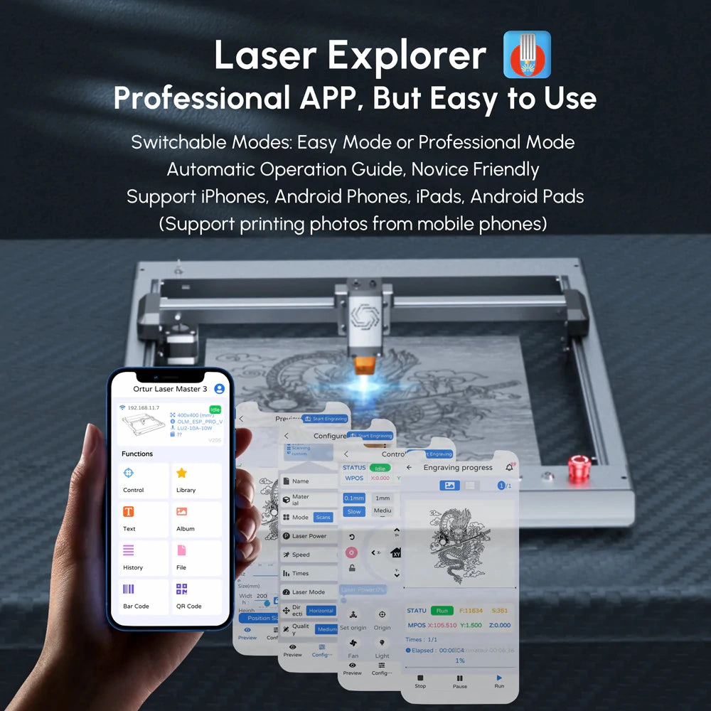 Ortur LM3 Laser Engraving & Cutting Machine 20.000mm/min 10W