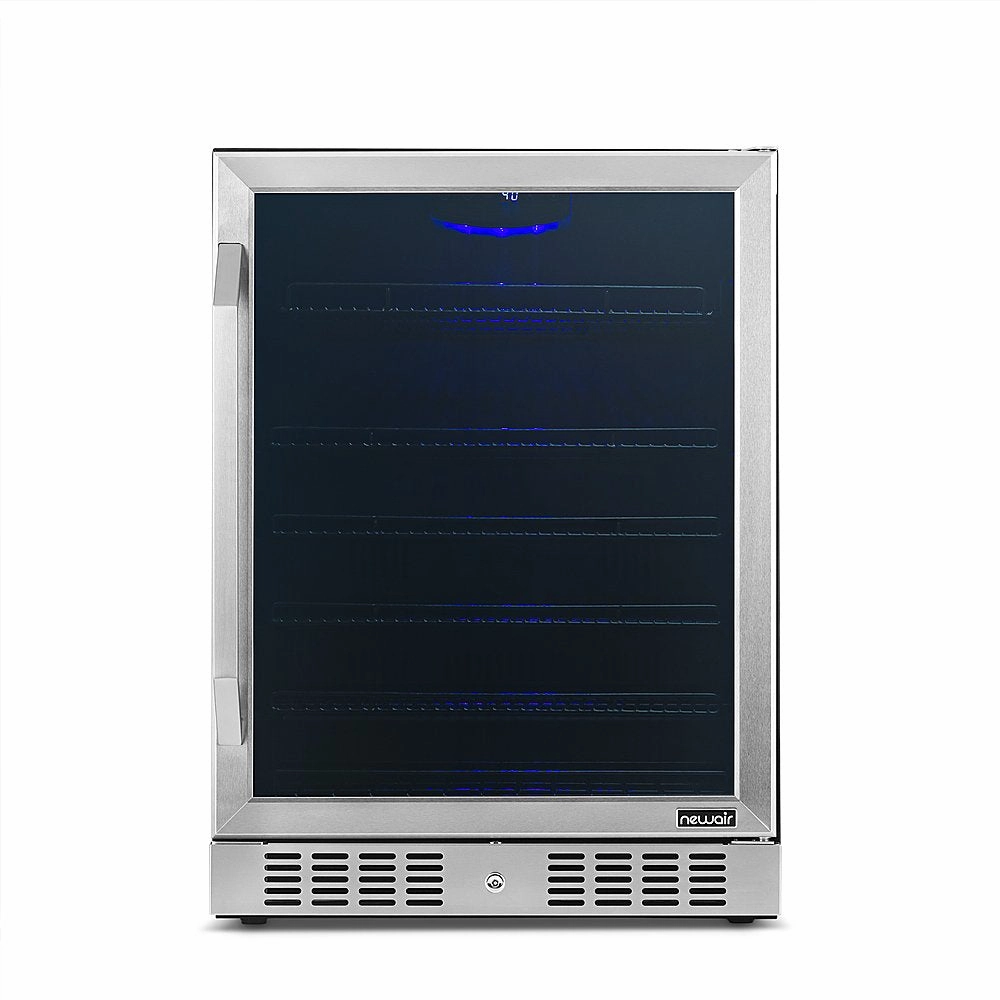REFURB Newair 24 Built-in Mini Fridge w/ Triple-Pane Glass. 177 Cans