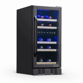 REFURB Newair Built-In Dual Zone Wine Cooler w/ Beech Wood Shelves. 29 Bottles