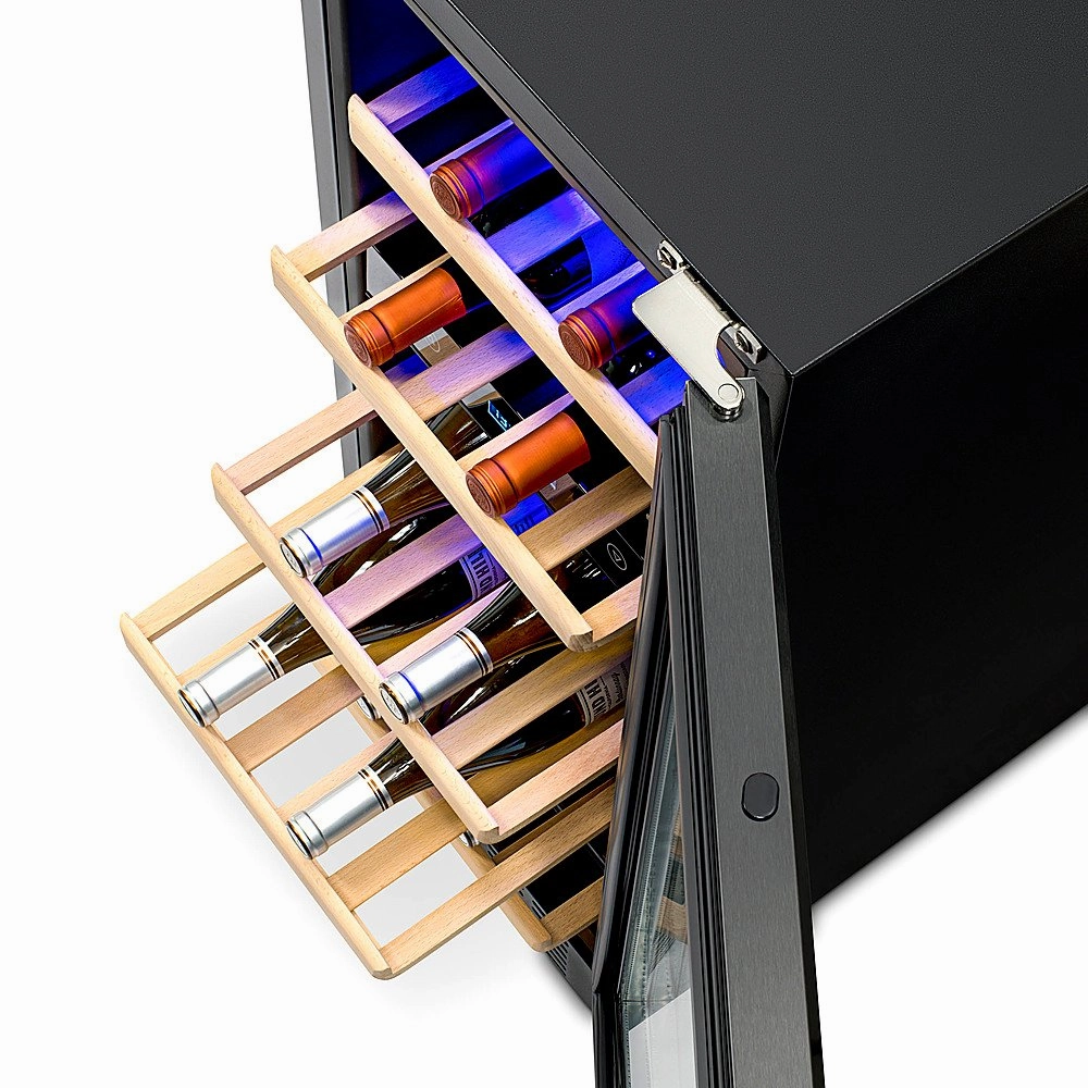 REFURB Newair Built-In Dual Zone Wine Cooler w/ Beech Wood Shelves. 29 Bottles