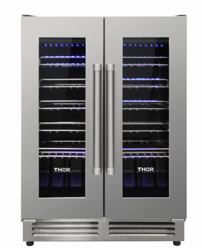 Thor Kitchen TWC2402 24 Inch French Door Wine Cooler. 42 Bottles