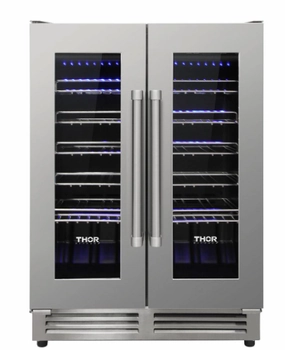 Thor Kitchen TWC2402 24 Inch French Door Wine Cooler. 42 Bottles