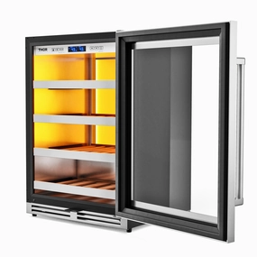 Thor Kitchen TWC24UL - 24 Inch Single Zone Wine Cooler. 45 Wine Bottle Capacity