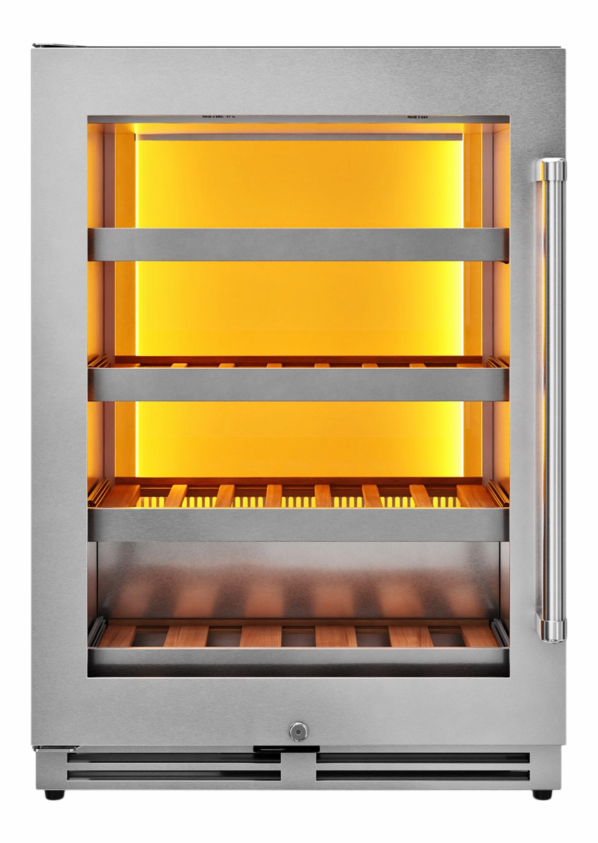 Thor Kitchen TWC24UL-LH - 24 Inch Single Zone Wine Cooler. 45 Wine Bottle Capacity Left Swing