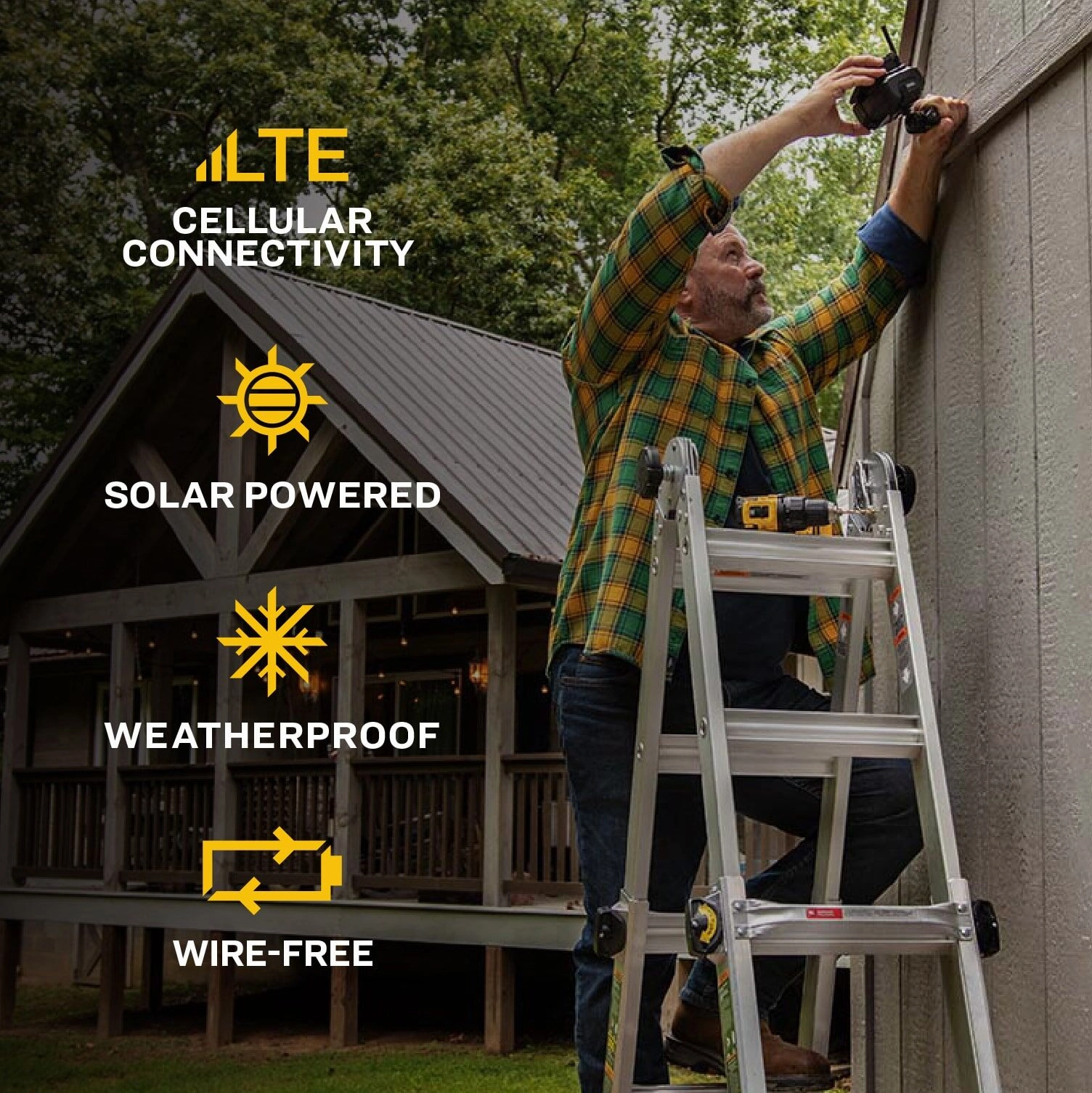 Vosker V150-V-Solar Powered 4G-LTE Cellular Outdoor Security Camera