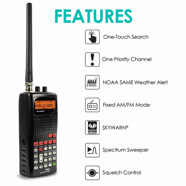 Whistler WS1010 Analog Handheld Scanner