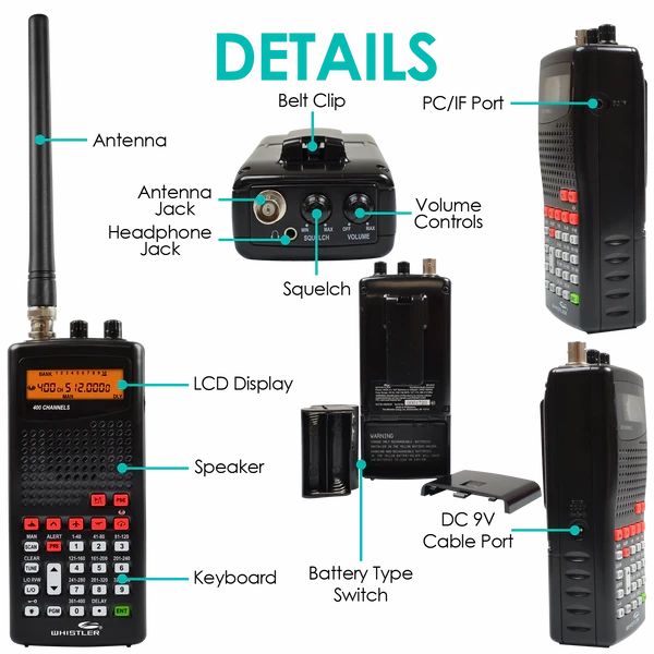 Whistler WS1010 Analog Handheld Scanner